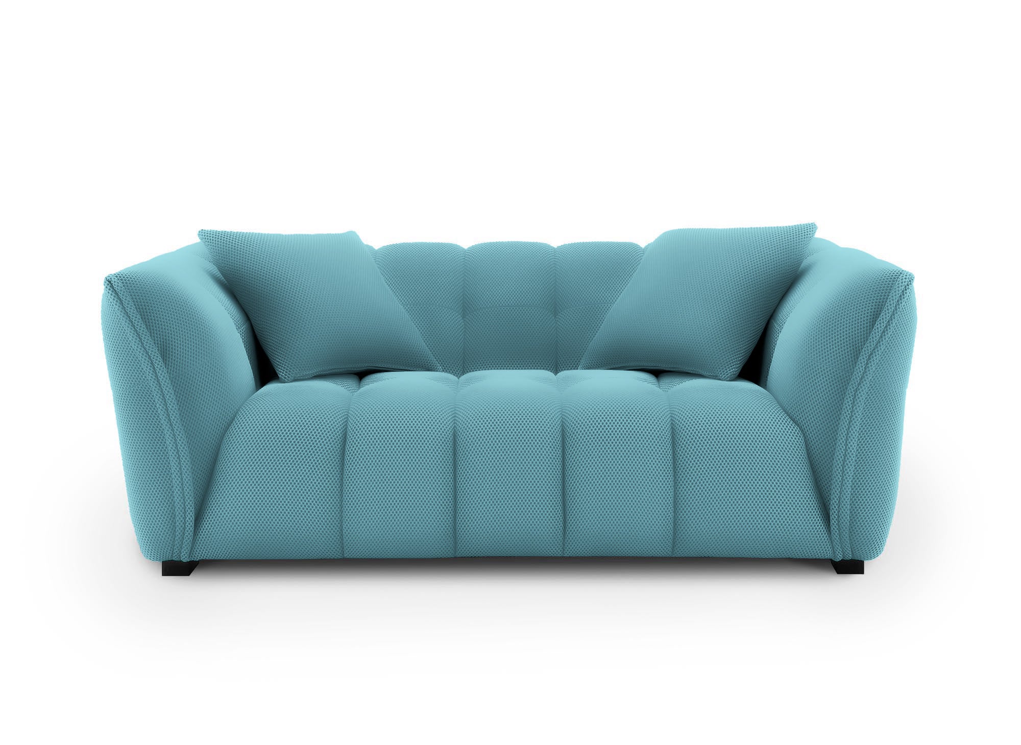 ELENA 2-Sitzer-Sofa aus 3D-wassergrünem Stoff