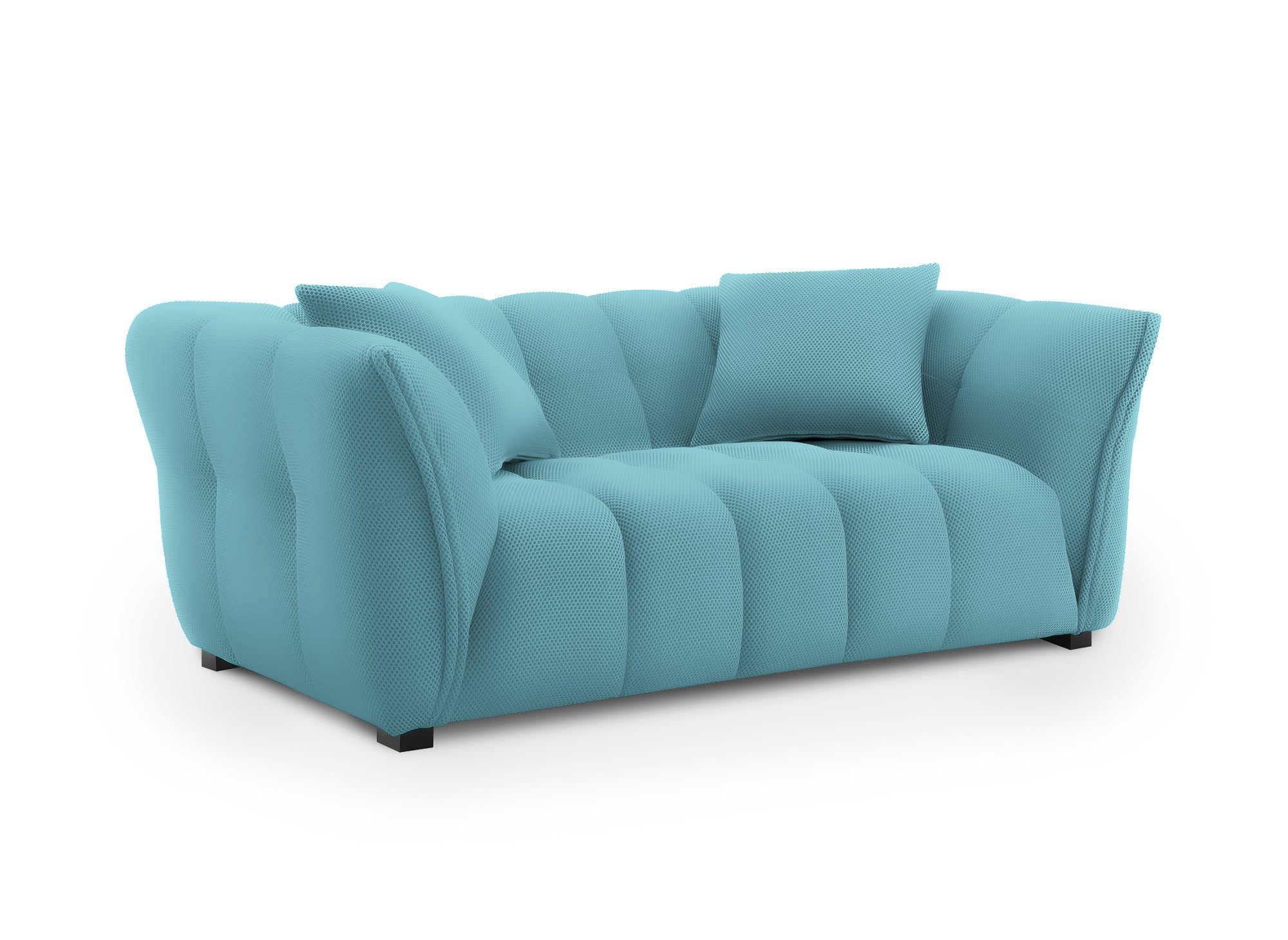 ELENA 2-Sitzer-Sofa aus 3D-wassergrünem Stoff