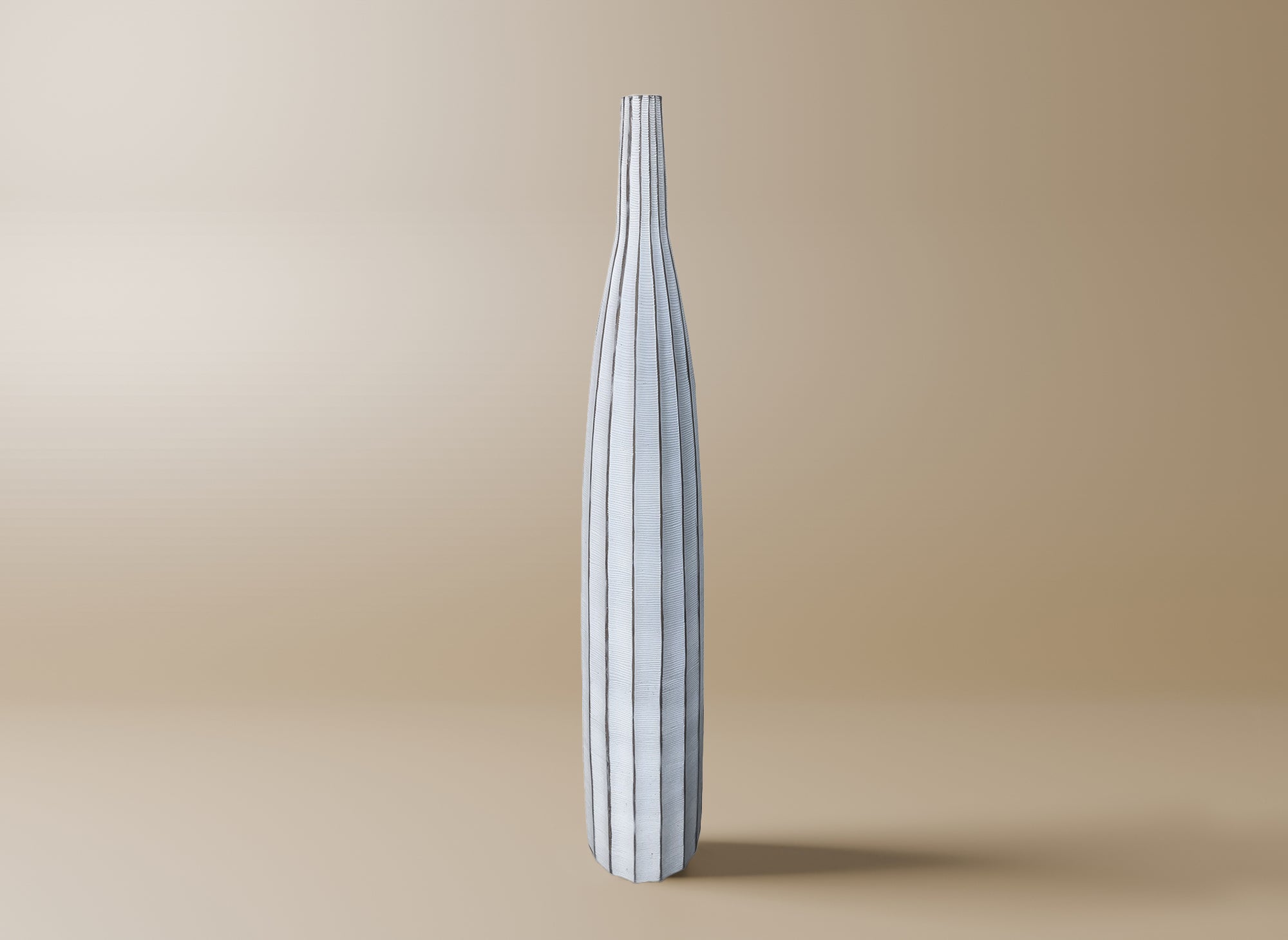 Soliflore-Vase aus weißem Harz, H101 cm, ELM