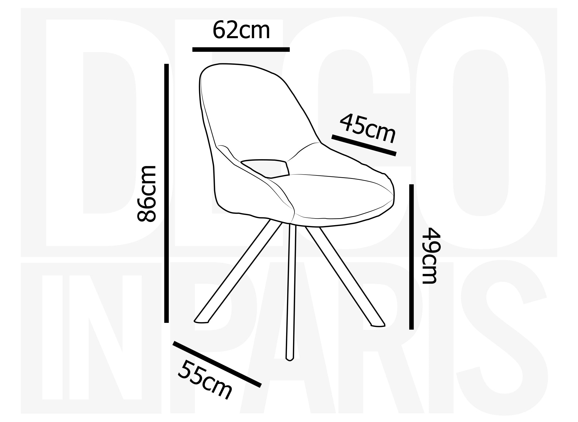 2er Set Designer-Stühle aus ecru-weißem Cord SYRA