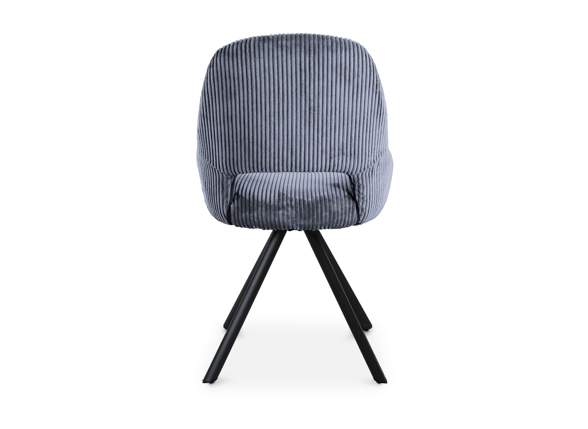 2er-Set Designerstühle SYRA aus grauem Cord