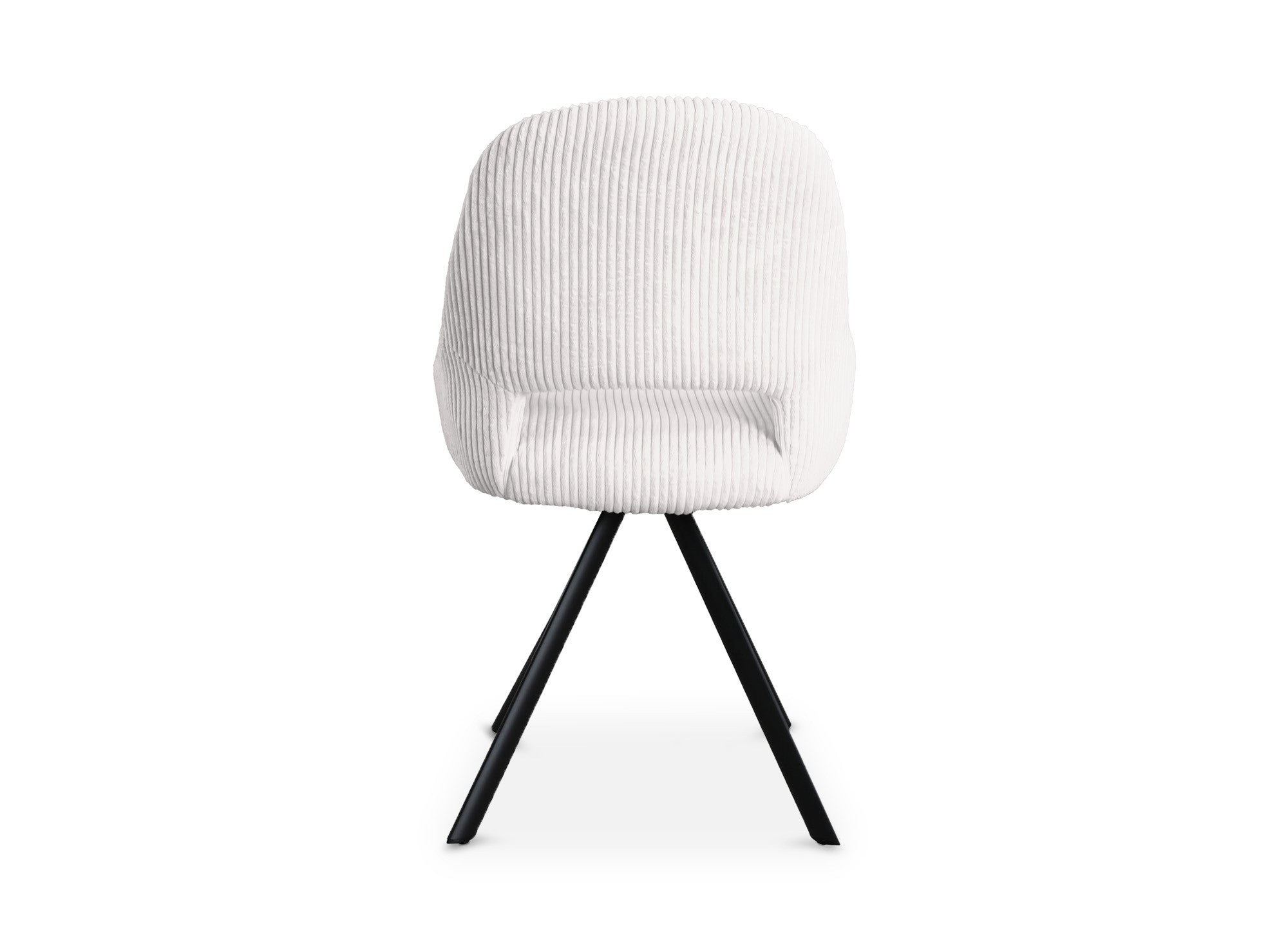 2er Set Designer-Stühle aus ecru-weißem Cord SYRA