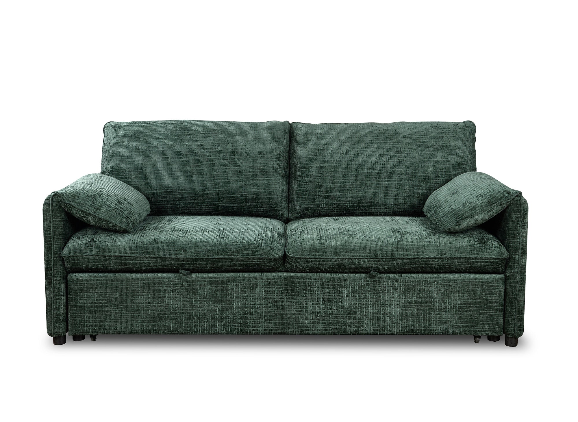 LAMAR 3-Sitzer-Sofa, gerade, aus grün meliertem Samt
