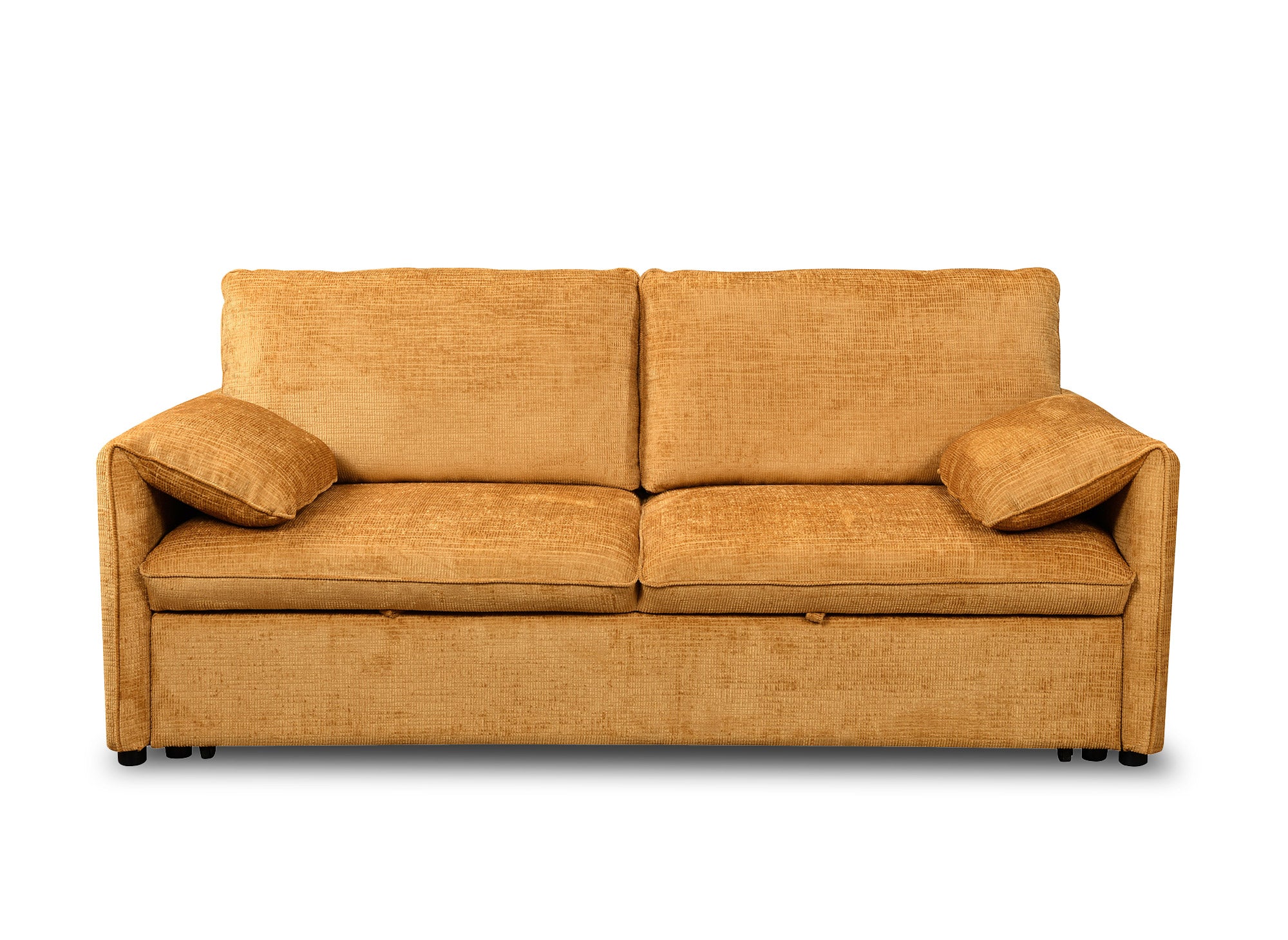 LAMAR 3-Sitzer-Sofa, gerade, aus gelb meliertem Samt