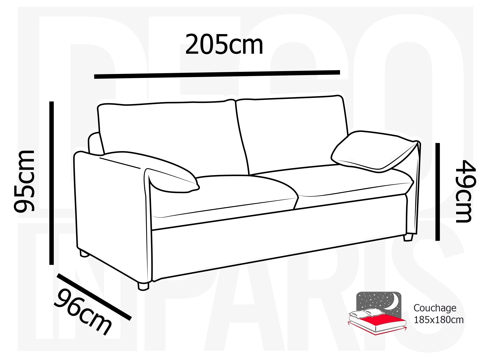 LAMAR 3-Sitzer-Sofa, gerade, aus grün meliertem Samt