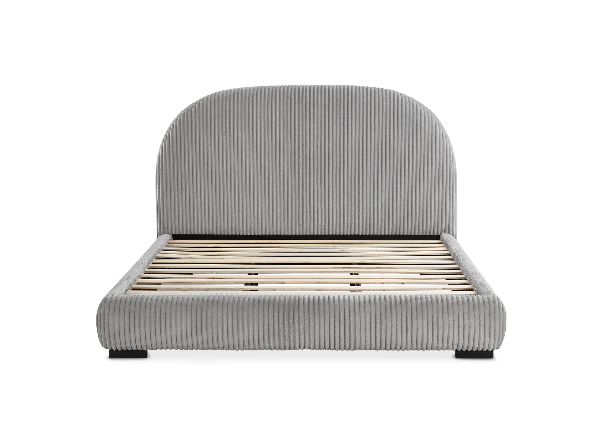 Dickes graues Cord-Doppelbett 180x200cm COSY