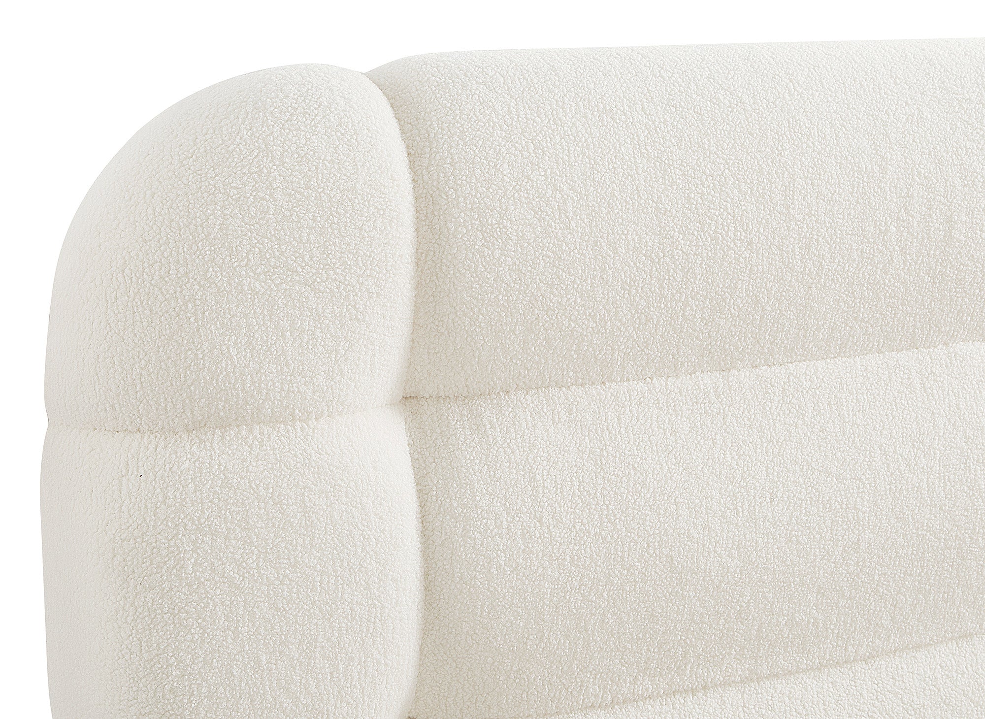 YOURI Bett mit Stauraum aus Frottee, ecru, 140 x 190 cm