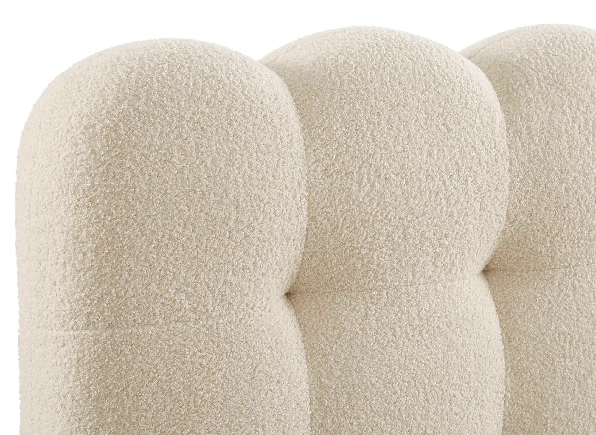 Doppelbett aus beigem Frotteestoff 160x200cm BISCUIT