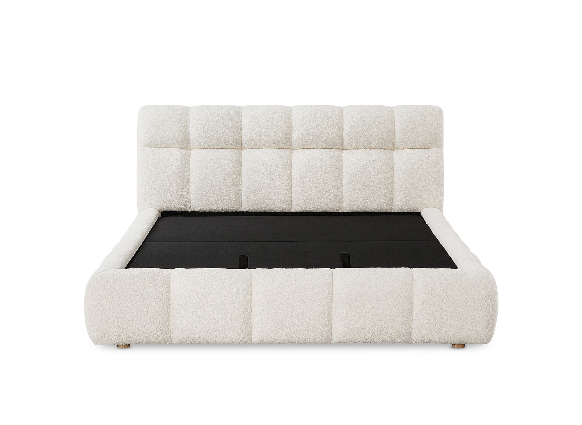 GEORGINA Bett mit Stauraum aus Frottee, ecru, 140 x 190 cm