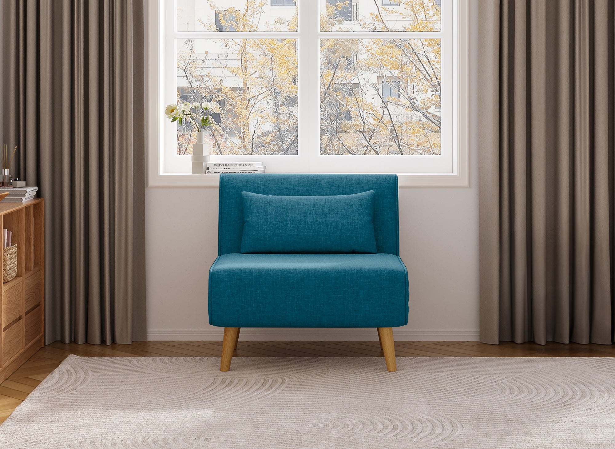 TONKA blauer Stoff-Sessel