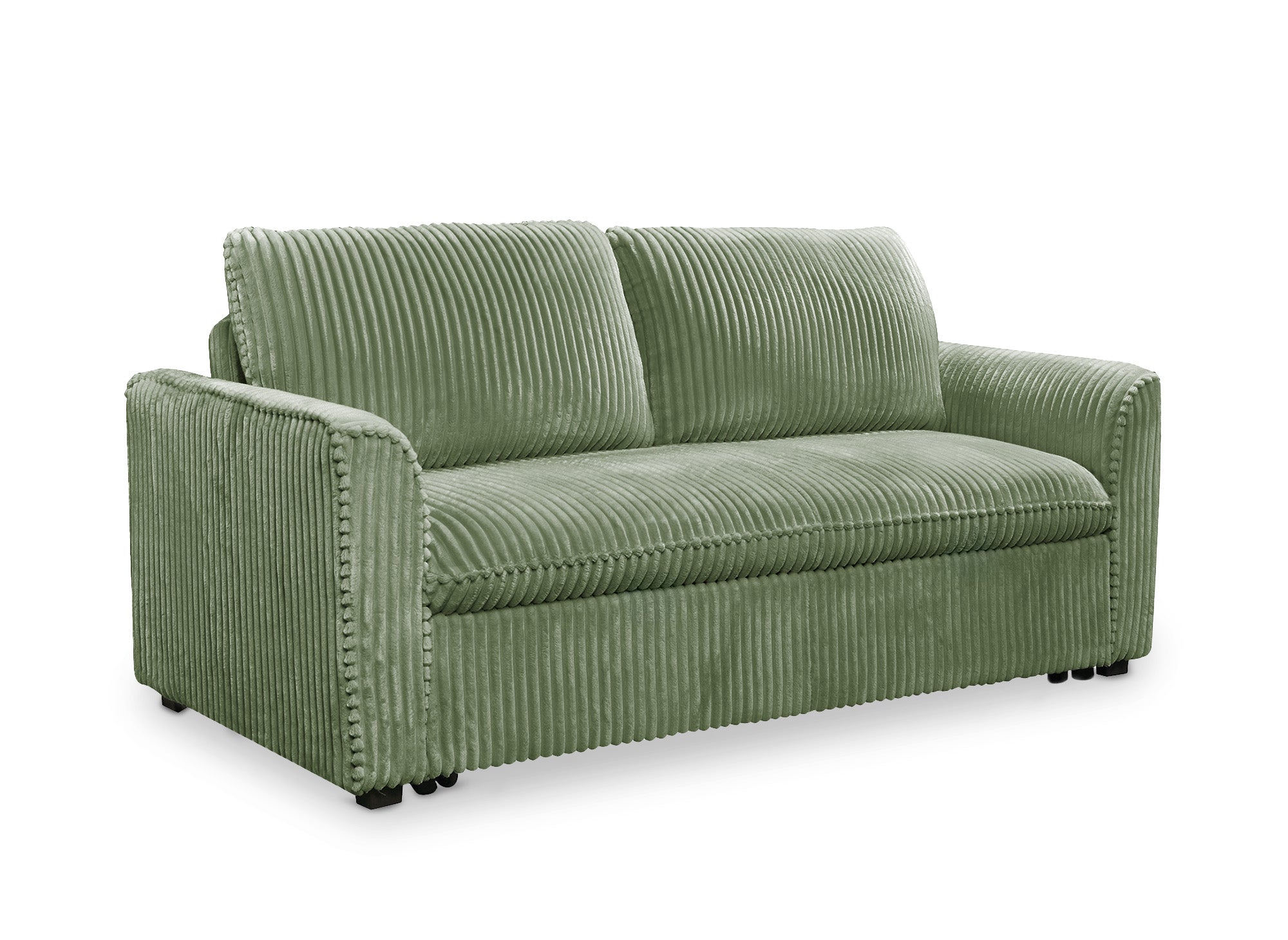 MAYLIE 3-Sitzer-Schlafsofa aus dickem grünem Cord
