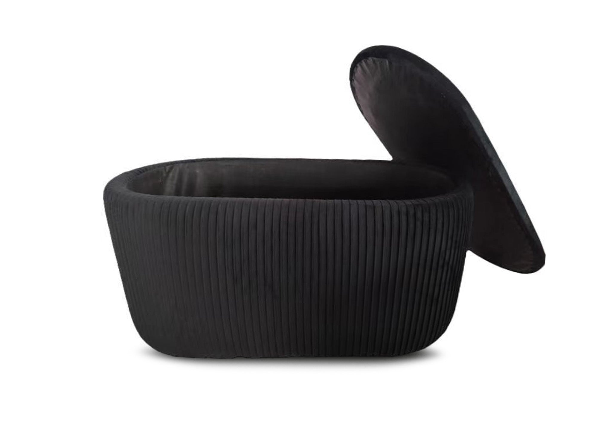 MERY schwarze Samtsitzbank mit Aufbewahrungsbox