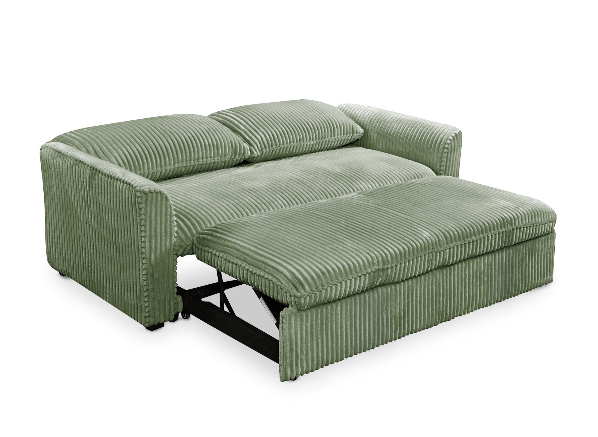 MAYLIE 3-Sitzer-Schlafsofa aus dickem grünem Cord