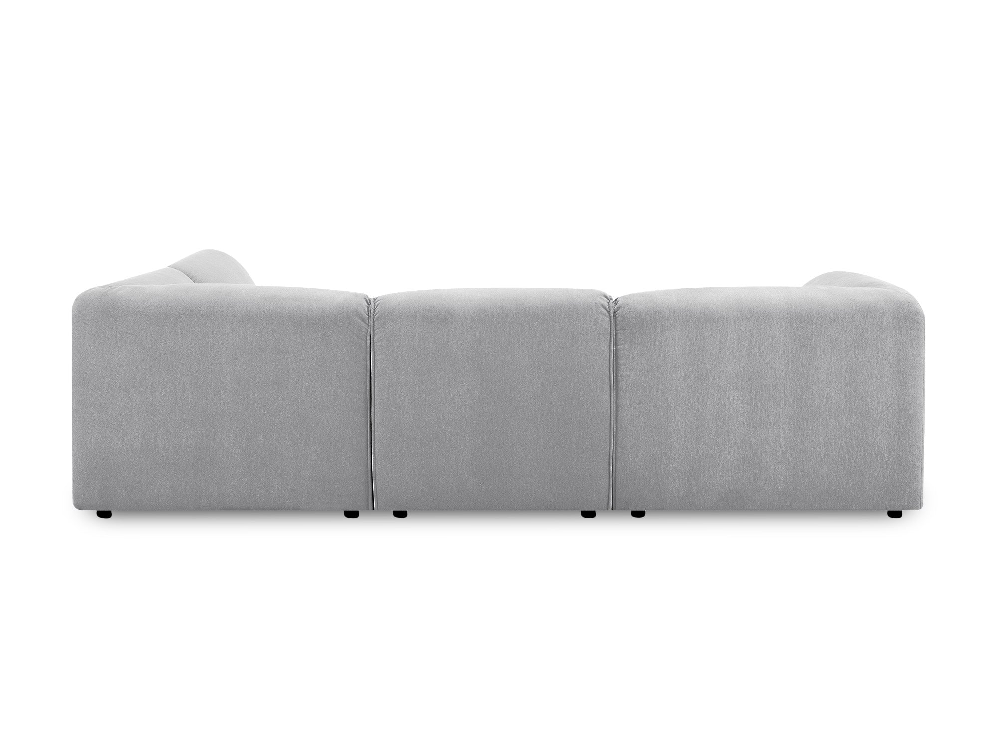 Modulares Ecksofa HARINA aus grauem Samt
