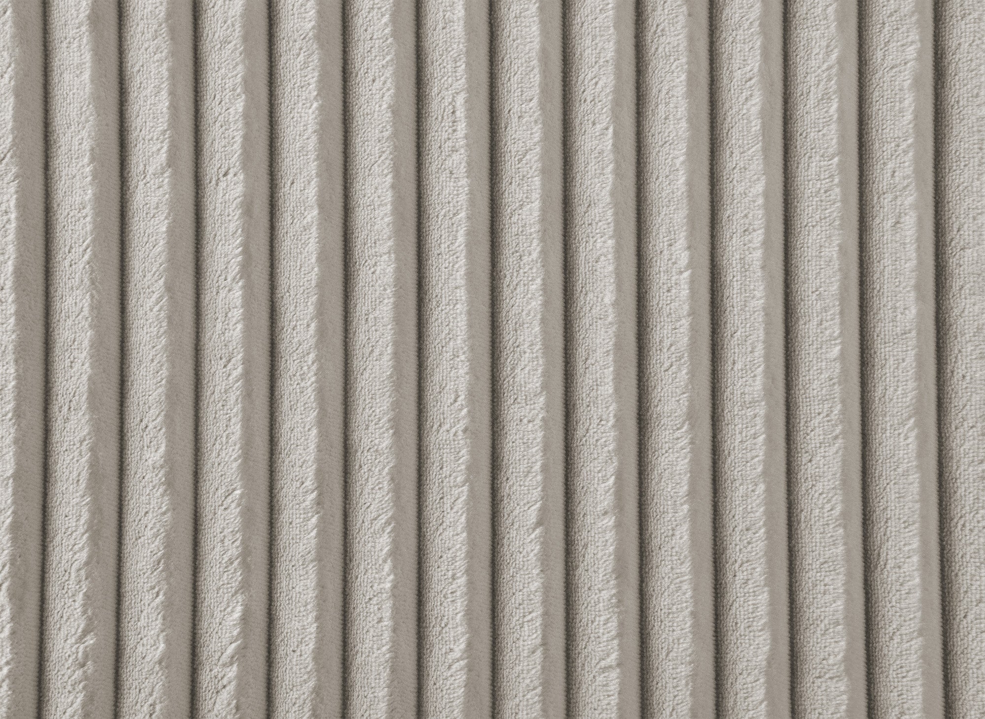 NOELIA, wendbares Eckschlafsofa mit Stauraum aus dickem Taupe-Cord