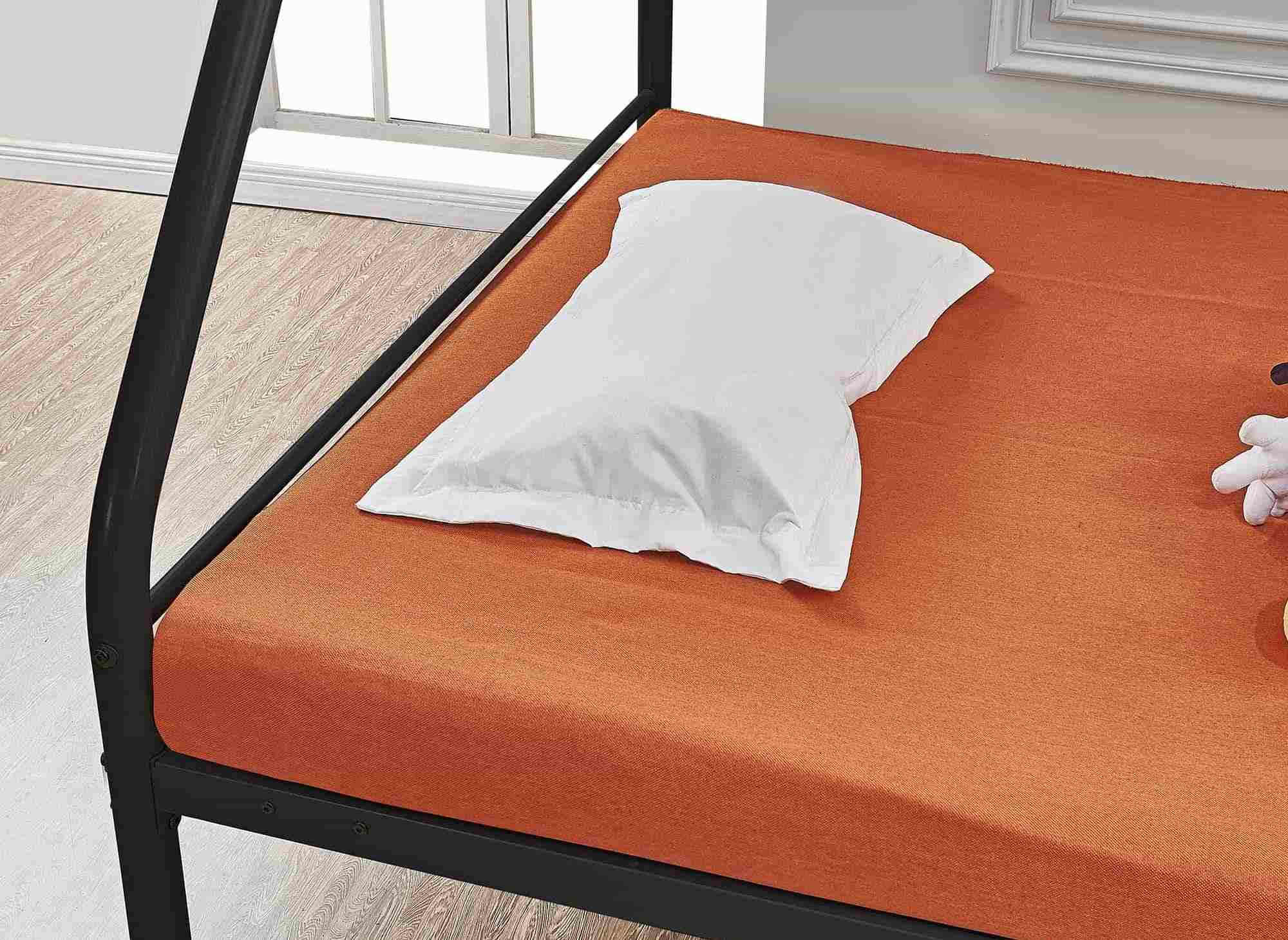 TRINITY 3-Sitzer-Etagenbett aus schwarzem Metall 90 x 190 cm und 140 x 190 cm