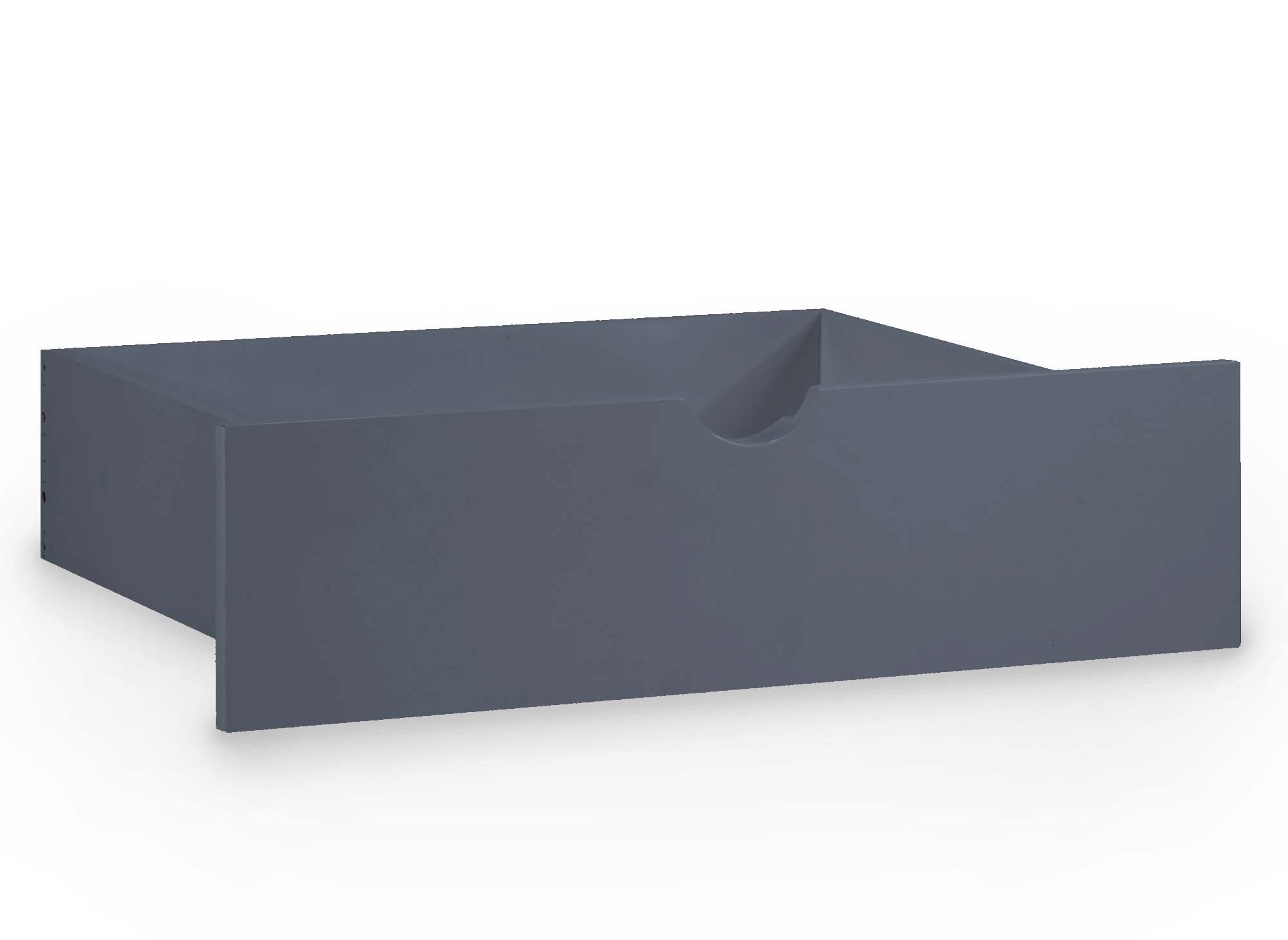 ENORA Ausziehbett aus grauem Holz mit Schubladen 90 x 190 cm