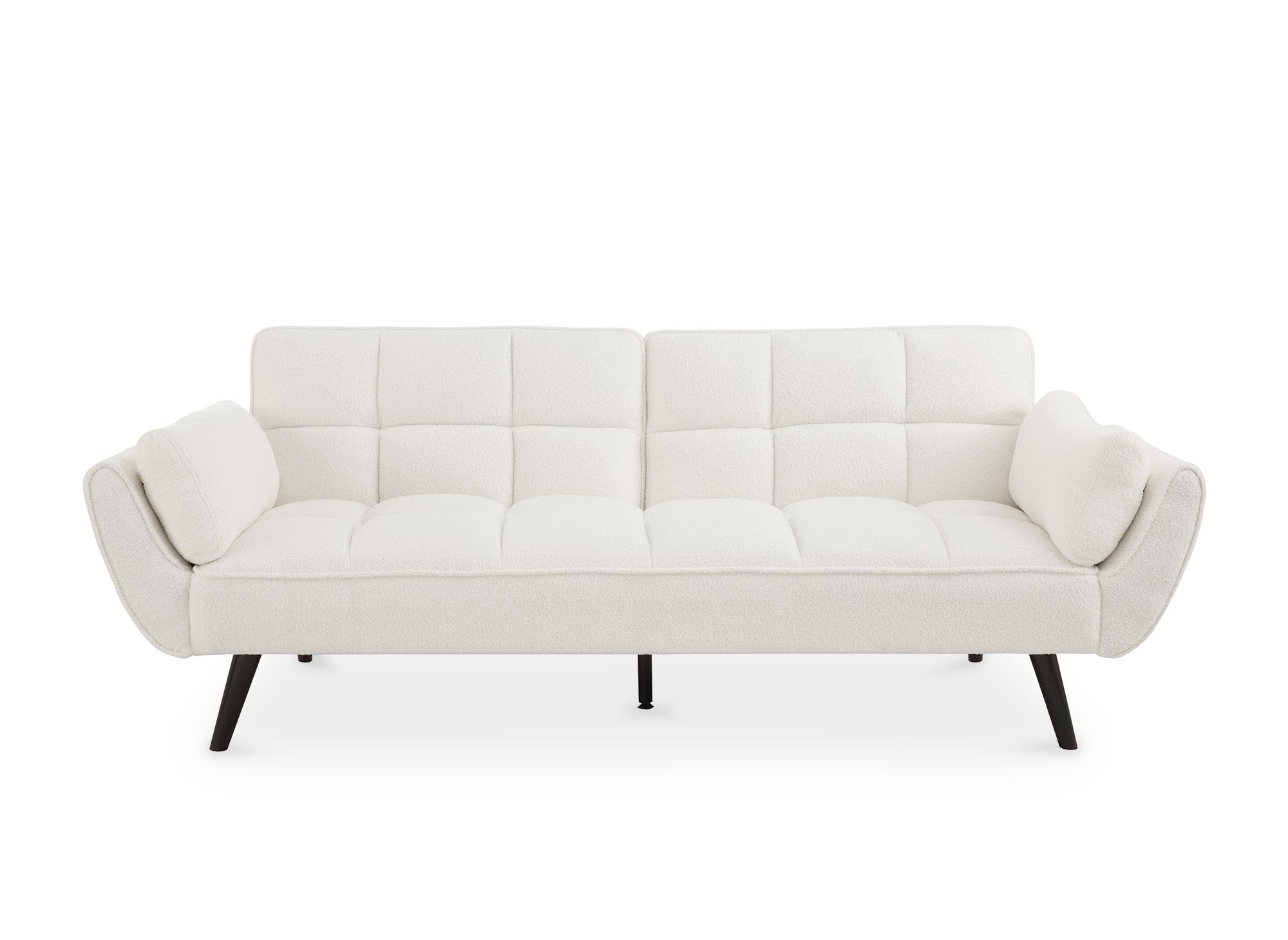 NARA 3-Sitzer-Schlafsofa aus ecru-weißem Bouclé-Stoff