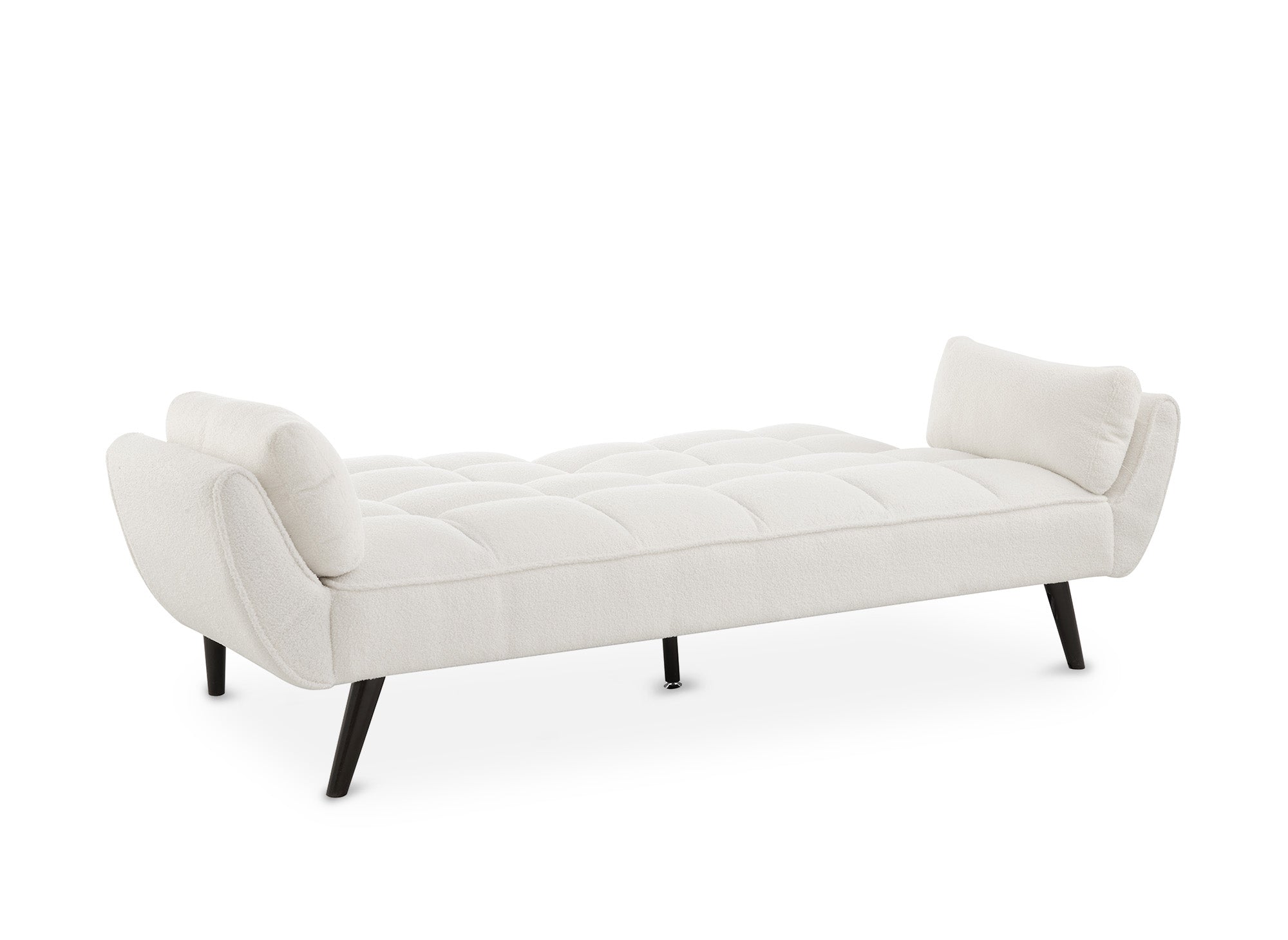 NARA 3-Sitzer-Schlafsofa aus ecru-weißem Bouclé-Stoff