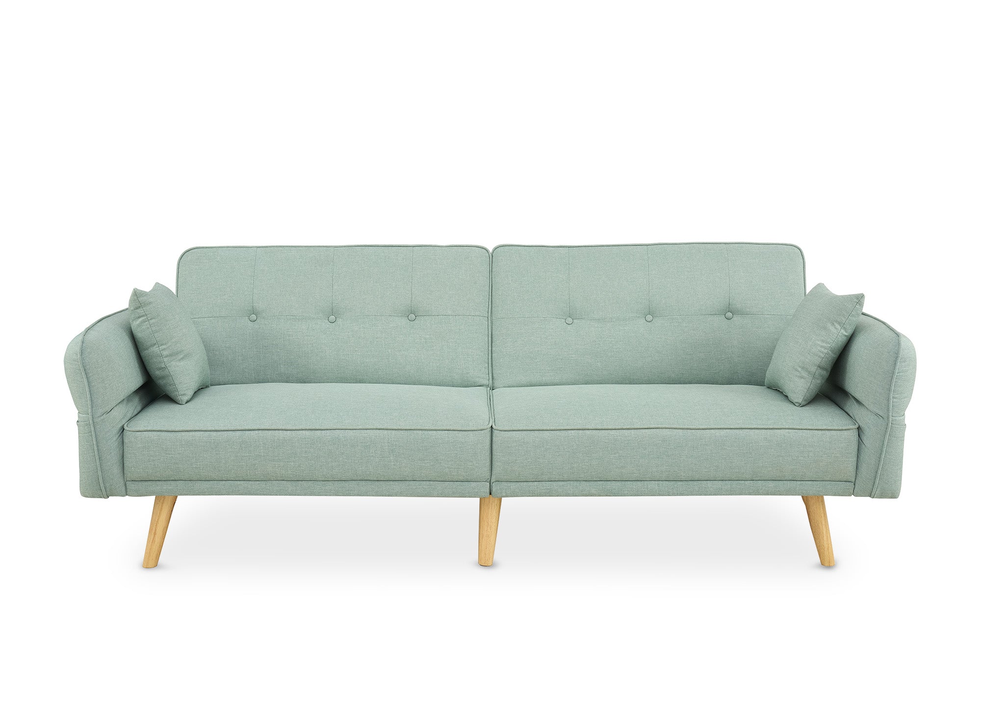 CHILI 3-Sitzer-Schlafsofa aus wassergrünem Stoff