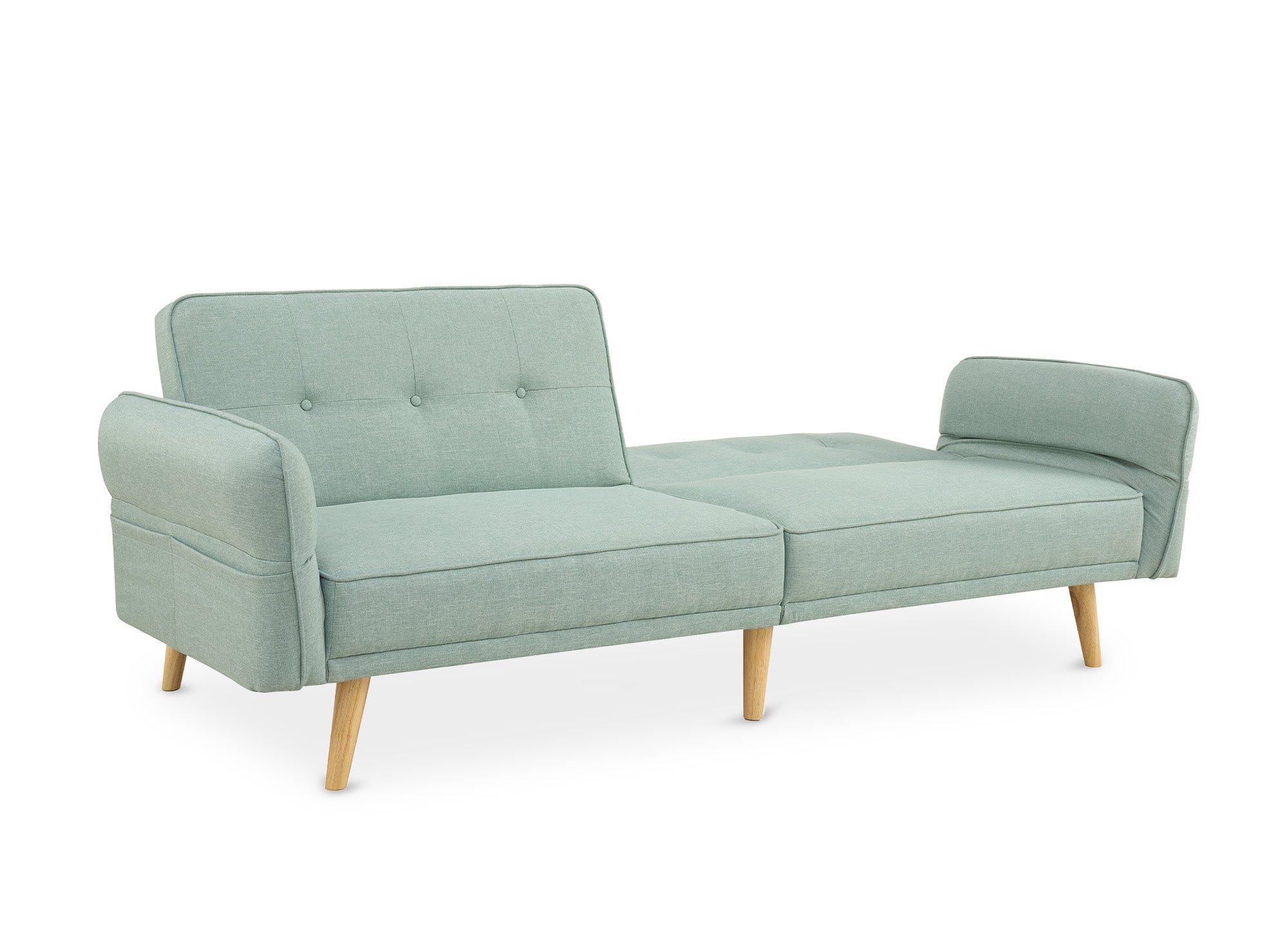 CHILI 3-Sitzer-Schlafsofa aus wassergrünem Stoff