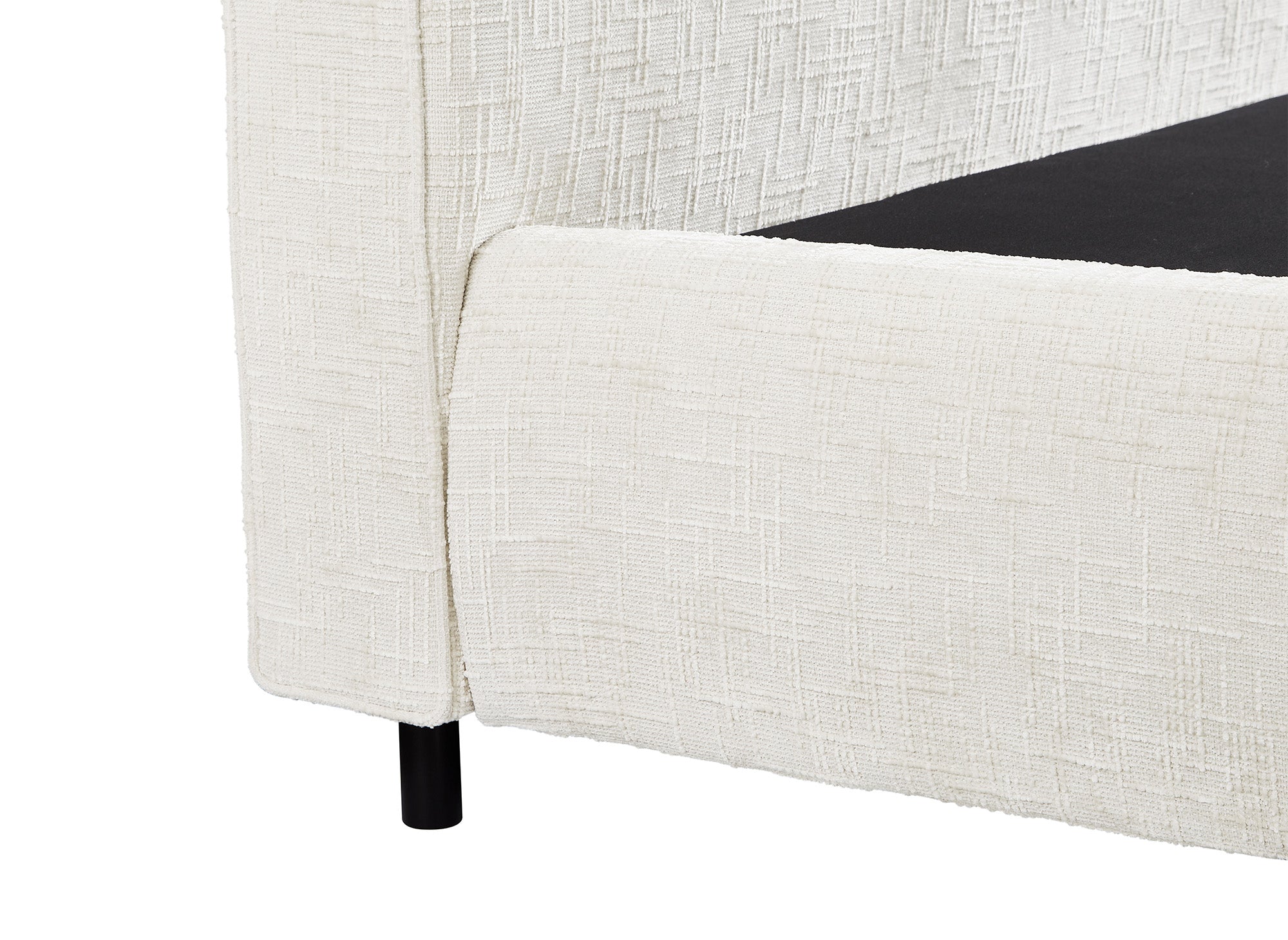 MELO Bett mit Stauraum, beige meliertes Samt, 140 x 190 cm