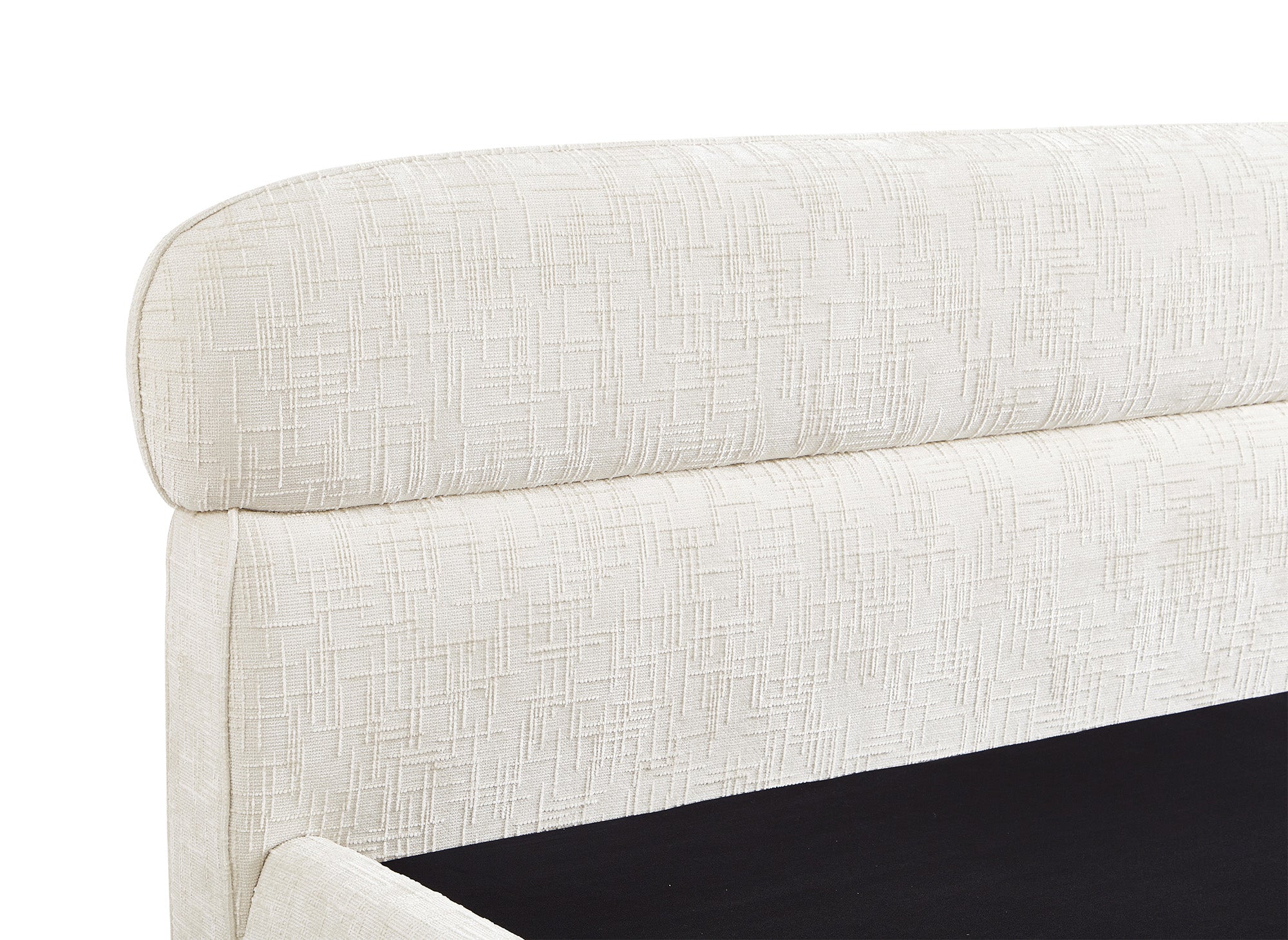 MELO Bett mit Stauraum, beige meliertes Samt, 140 x 190 cm