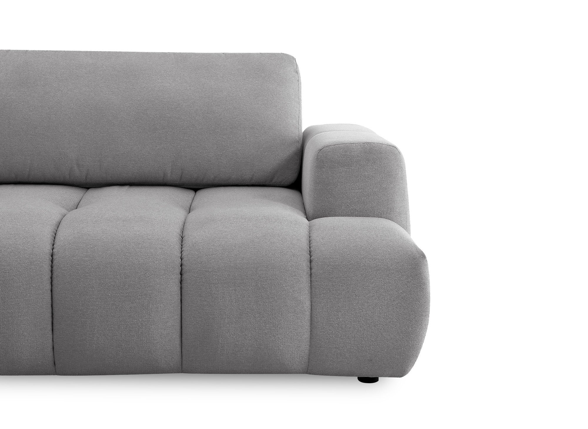 HAVEN Ecksofa mit Bettfunktion und Stauraum, grau, linke Ecke