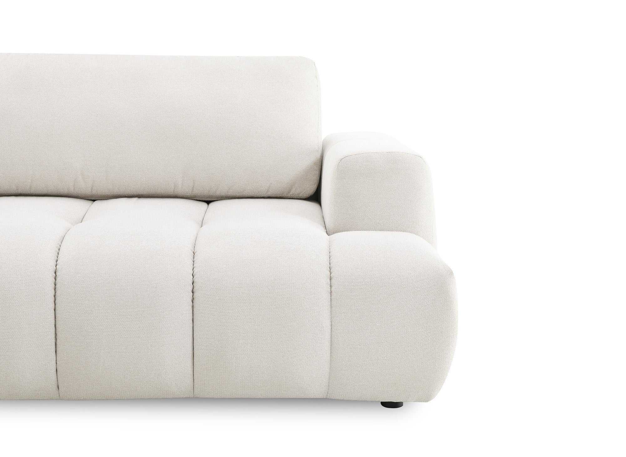 HAVEN Ecksofa aus beigefarbenem Stoff mit Stauraum – Linke Ecke