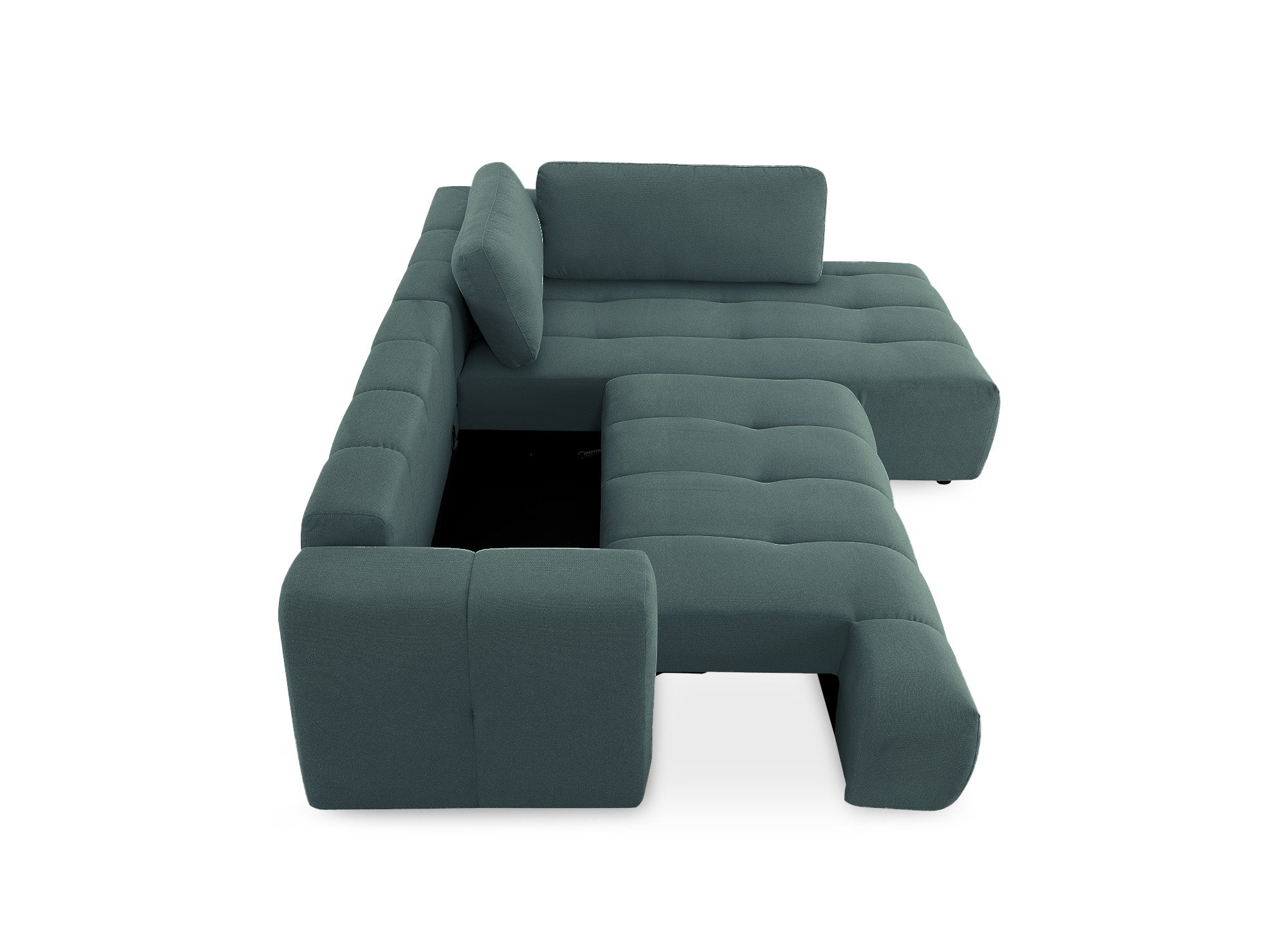 HAVEN Ecksofa, olivgrün, Stoff, umwandelbar, mit Stauraum, rechtwinklig