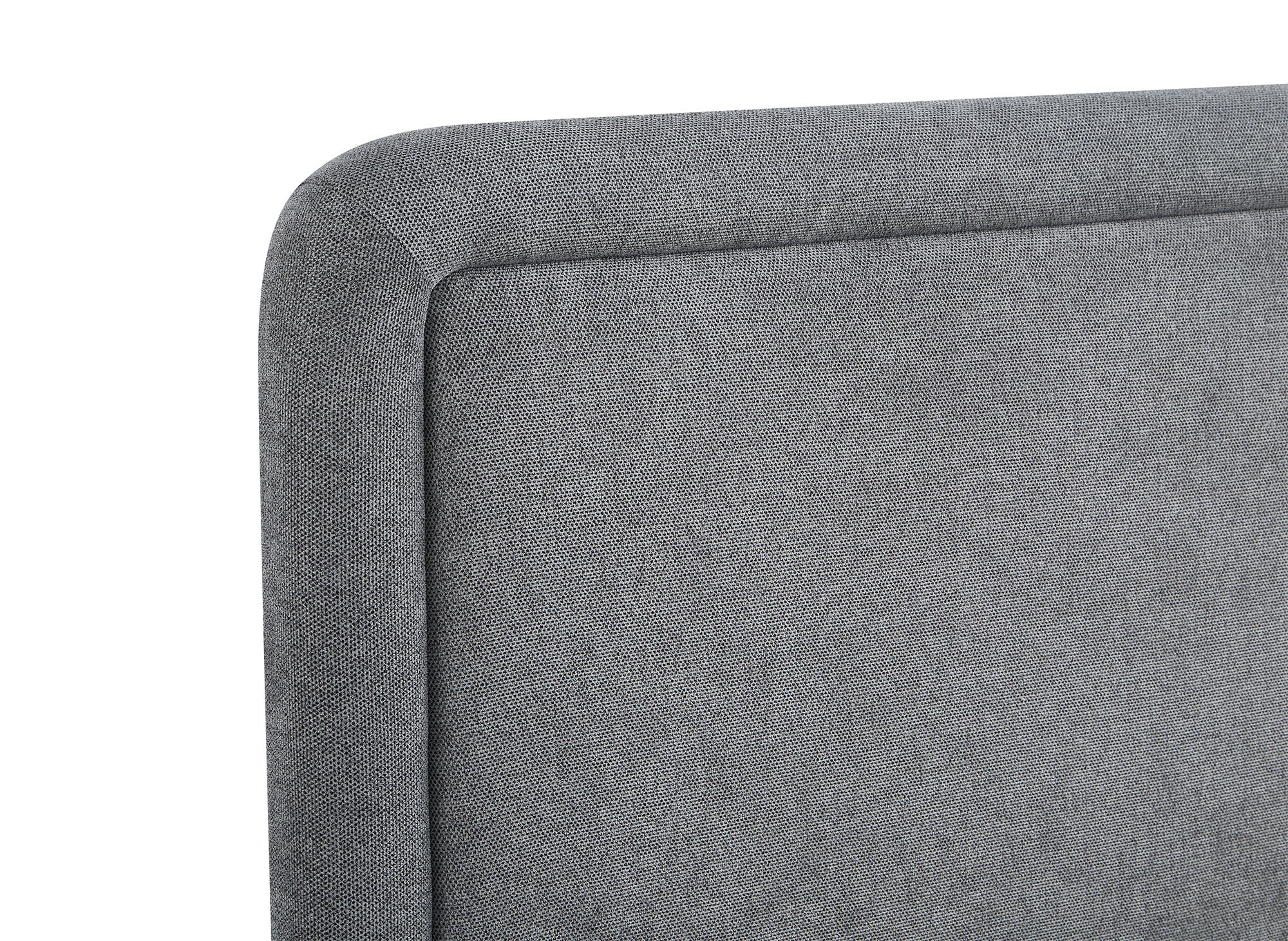 Doppelbett aus weichem grauem Stoff 140 x 190 cm ANELA