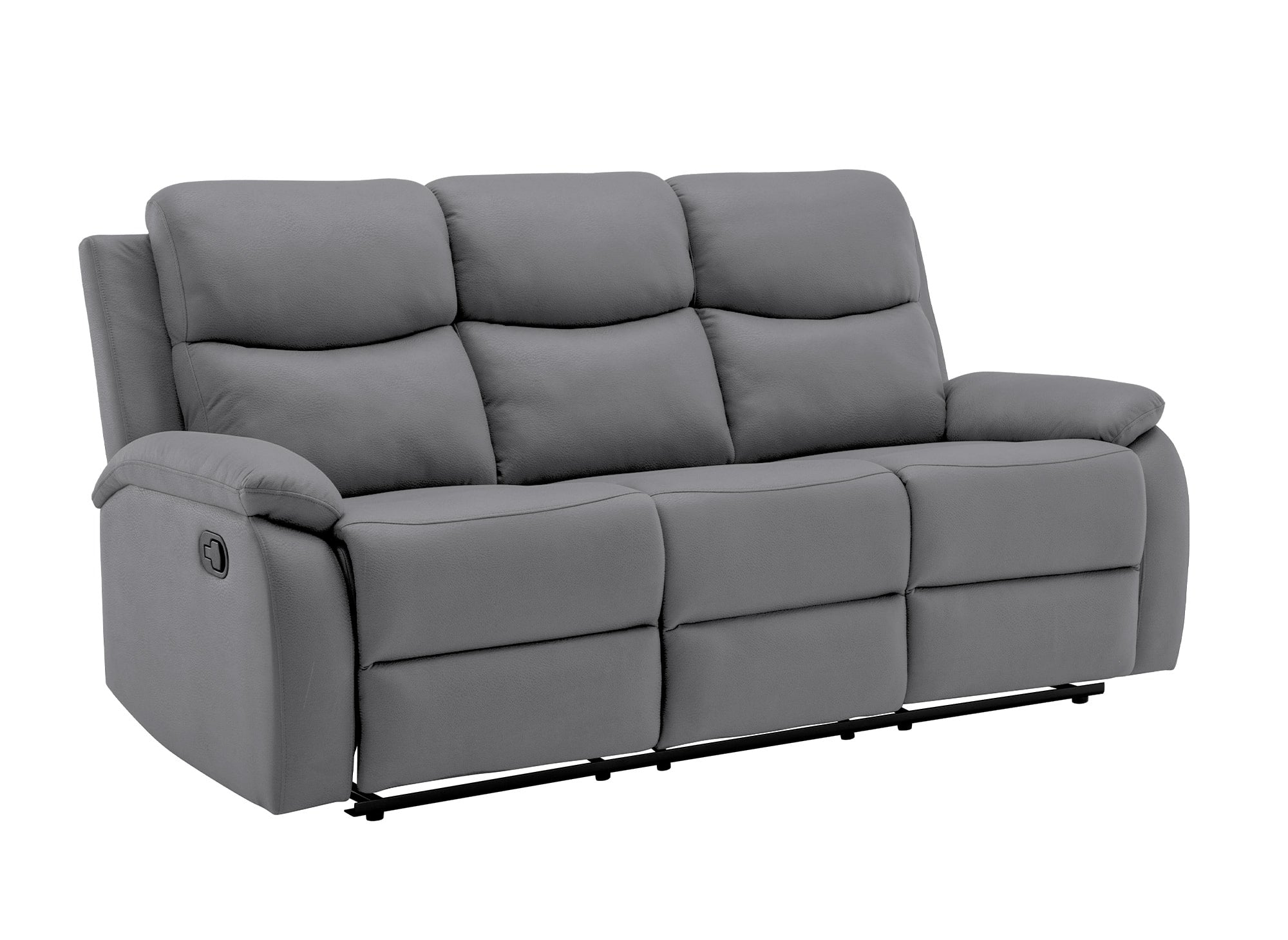 JACOB 3-Sitzer Relaxsofa in dunkelgrauer Kunstlederoptik