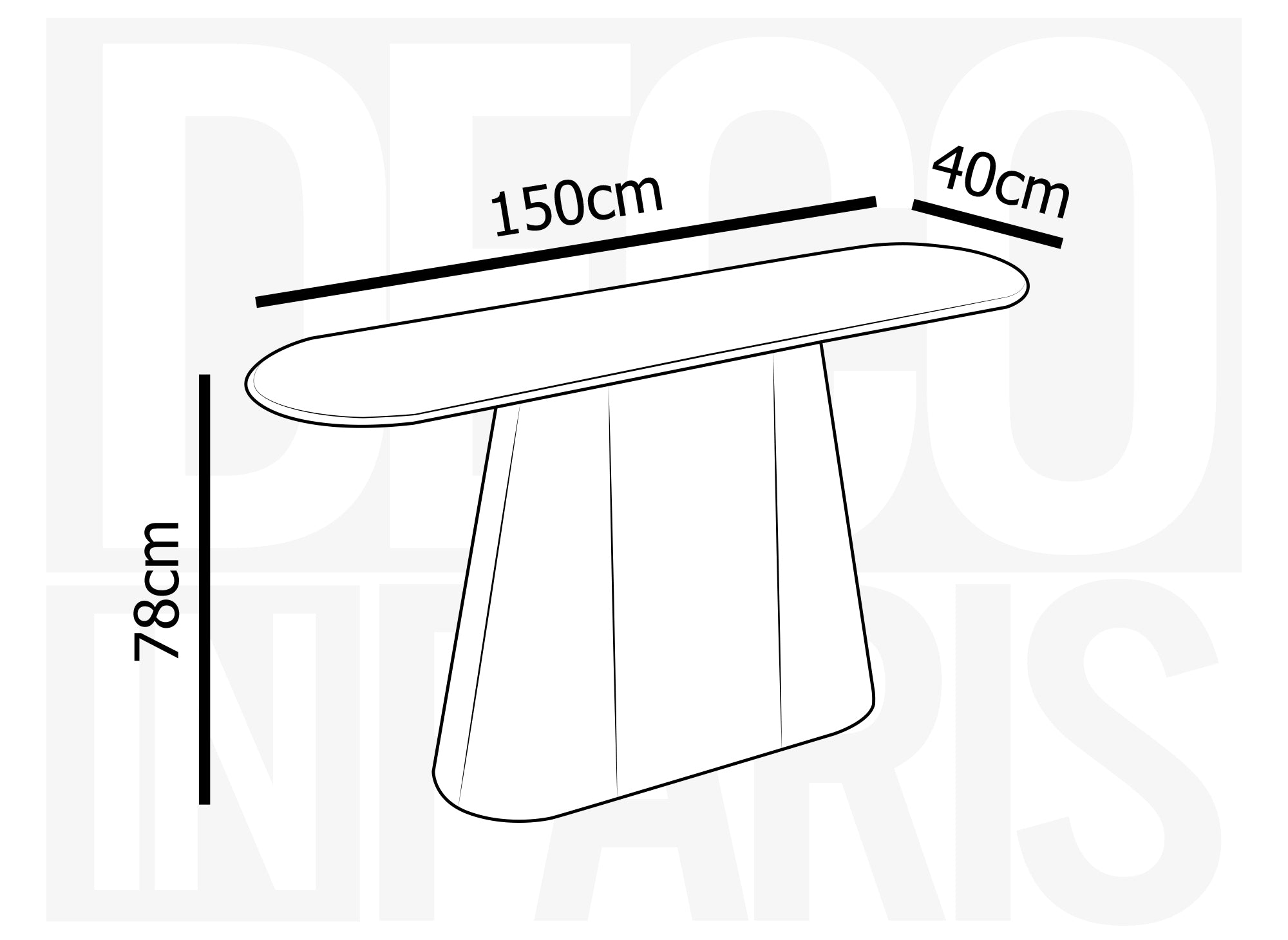 Konsole TIANA aus beigefarbenem Verbundmarmor