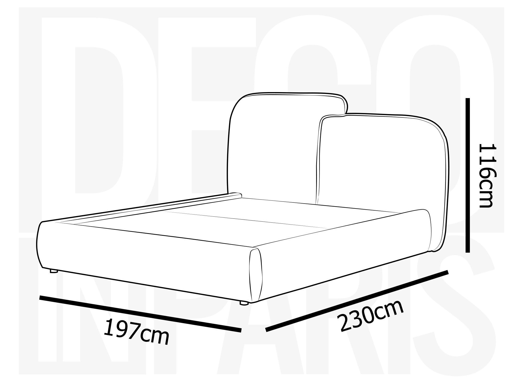 MILENA Bett mit Stauraum, beige melierter Samt, 160 x 200 cm