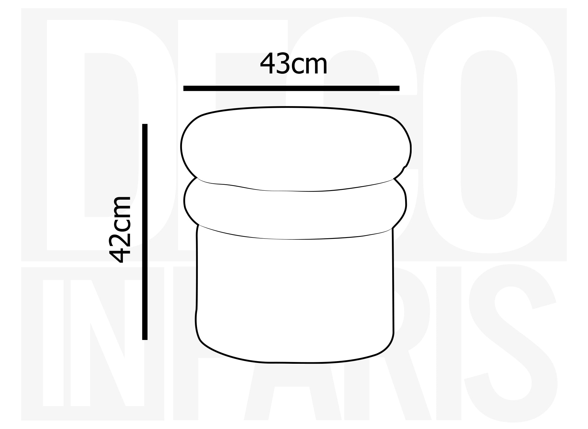 SHERA Sitzpuff mit Aufbewahrung aus grauem Frottee