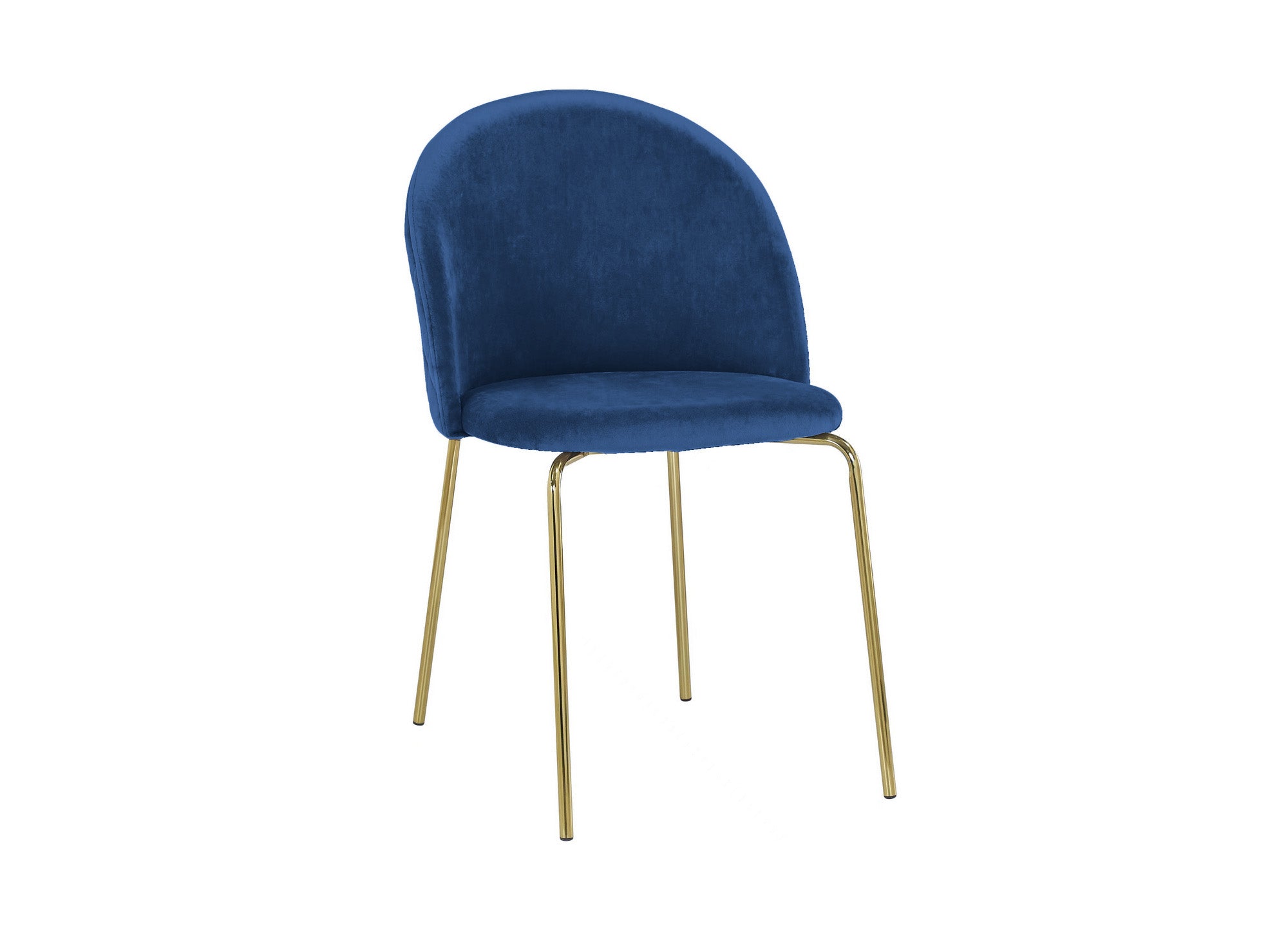 2er-Set KENNETH Designer-Stühle aus blauem Samt