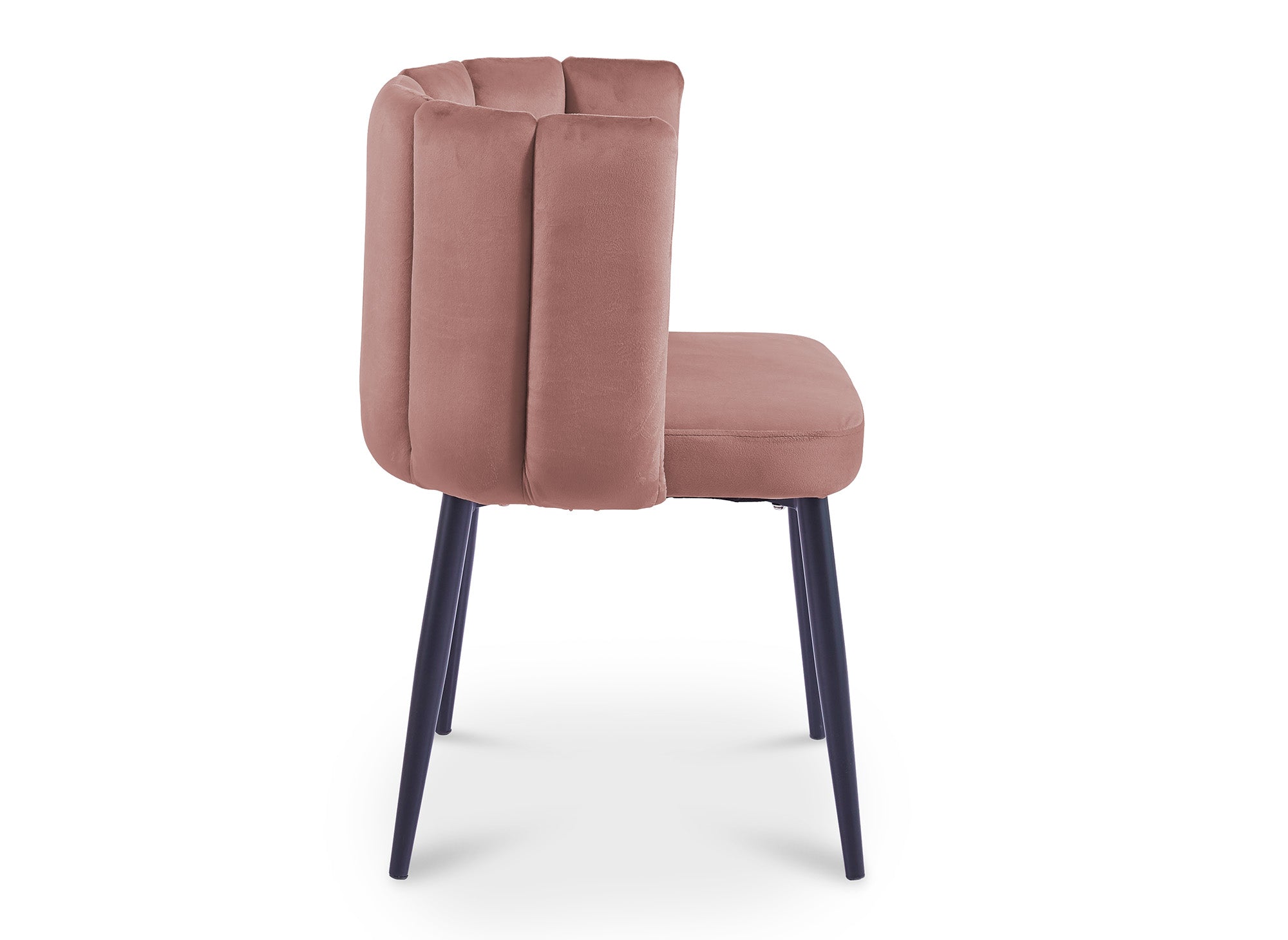 2er-Set Designer-Stühle DEBBY aus rosa Samt
