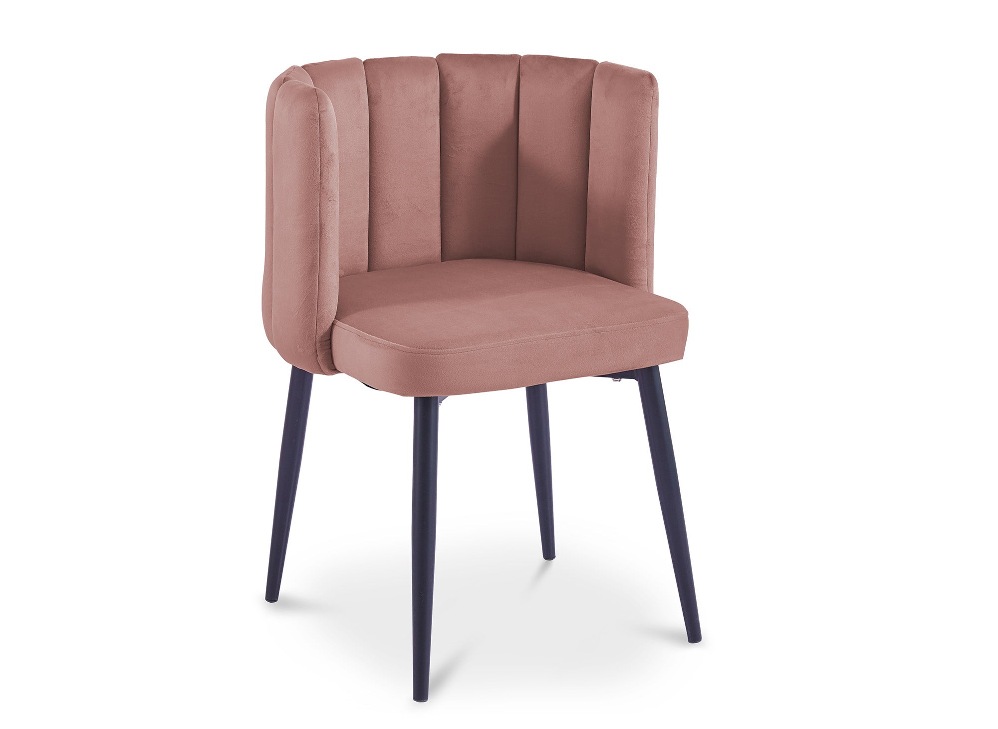2er-Set Designer-Stühle DEBBY aus rosa Samt