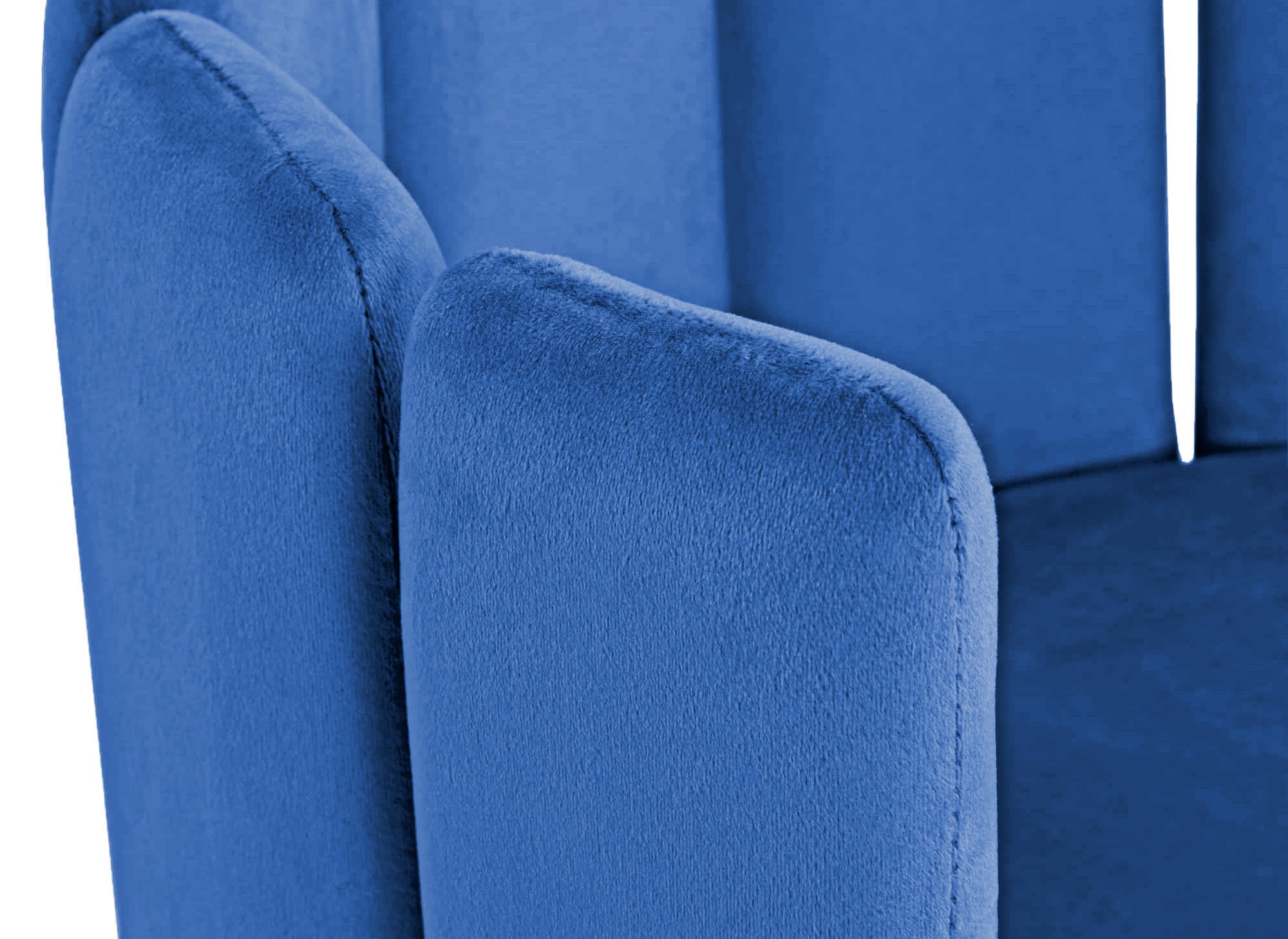 2er-Set Designer-Barhocker DEBBY aus blauem Samt