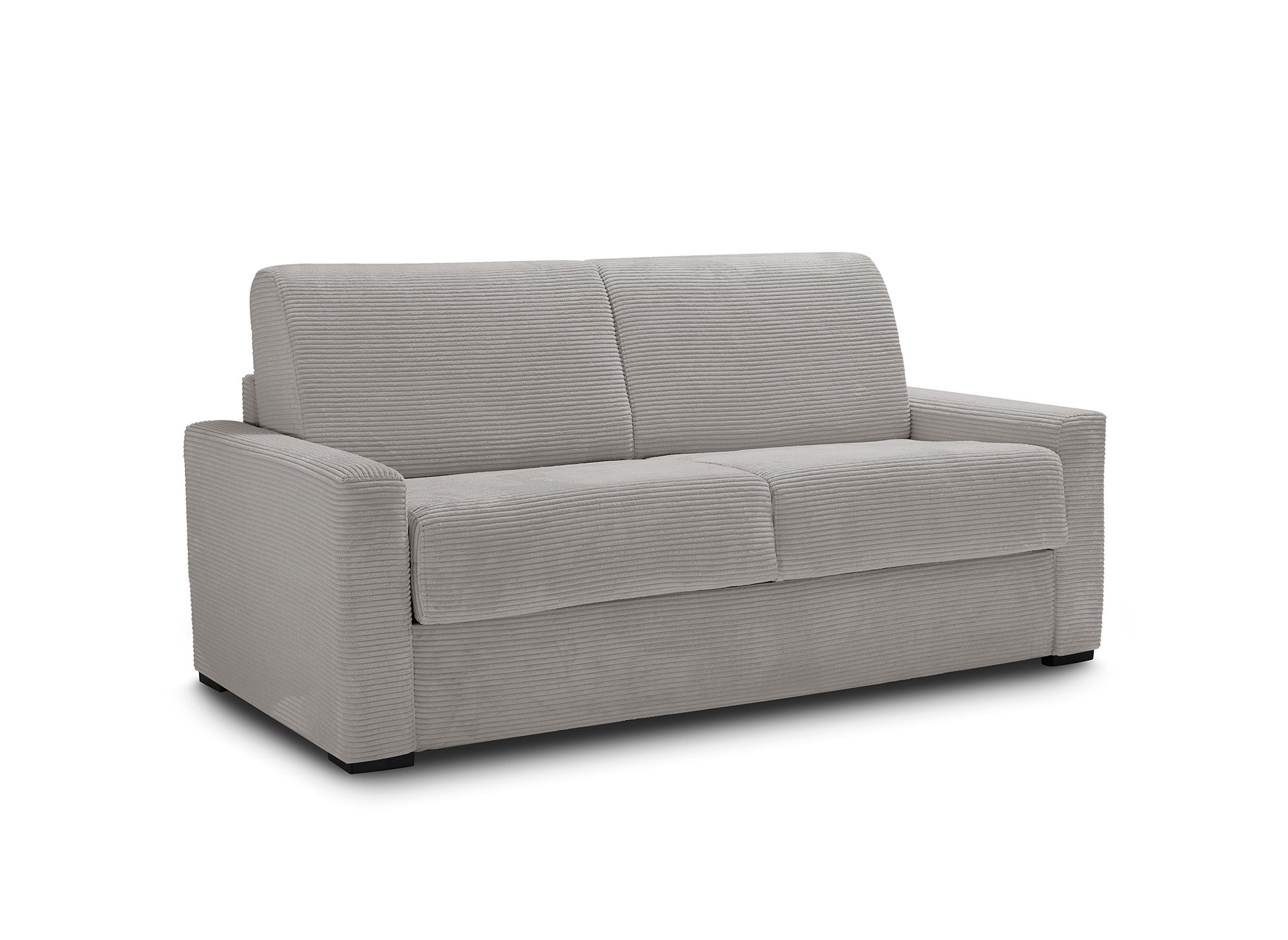 LOUNA LUXE 3-Sitzer-Schlafsofa aus beigem Cord mit Expressöffnung und 18 cm Matratze