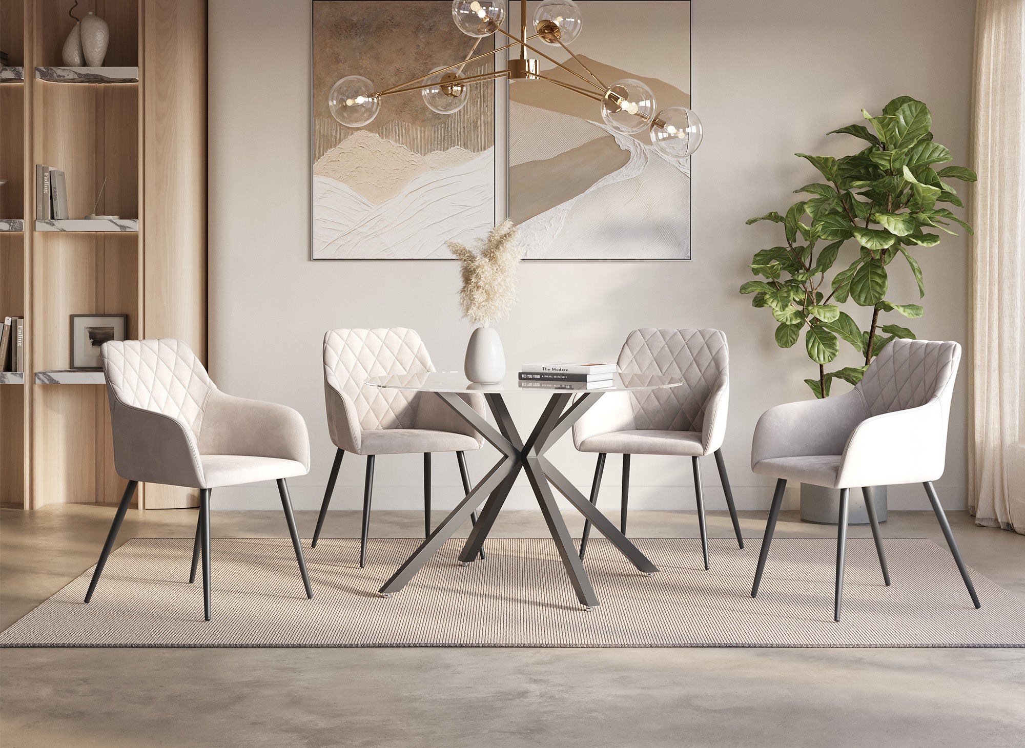 CUBA runder Esstisch aus Glas