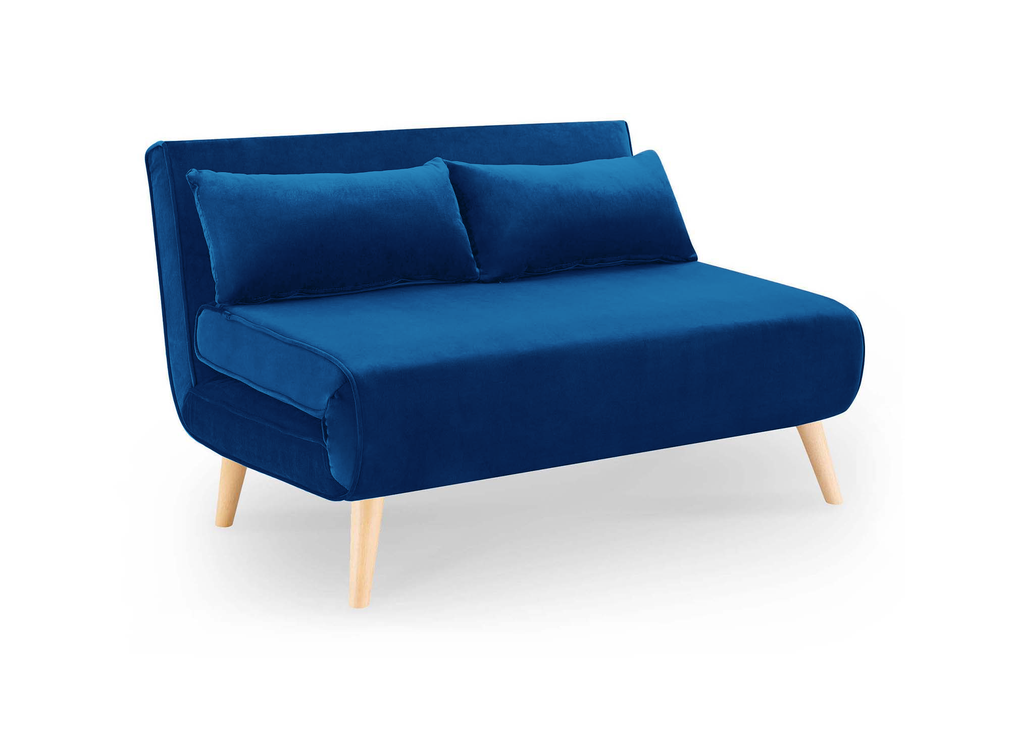 TONKA 2-Sitzer-Sitzbank aus blauem Samt
