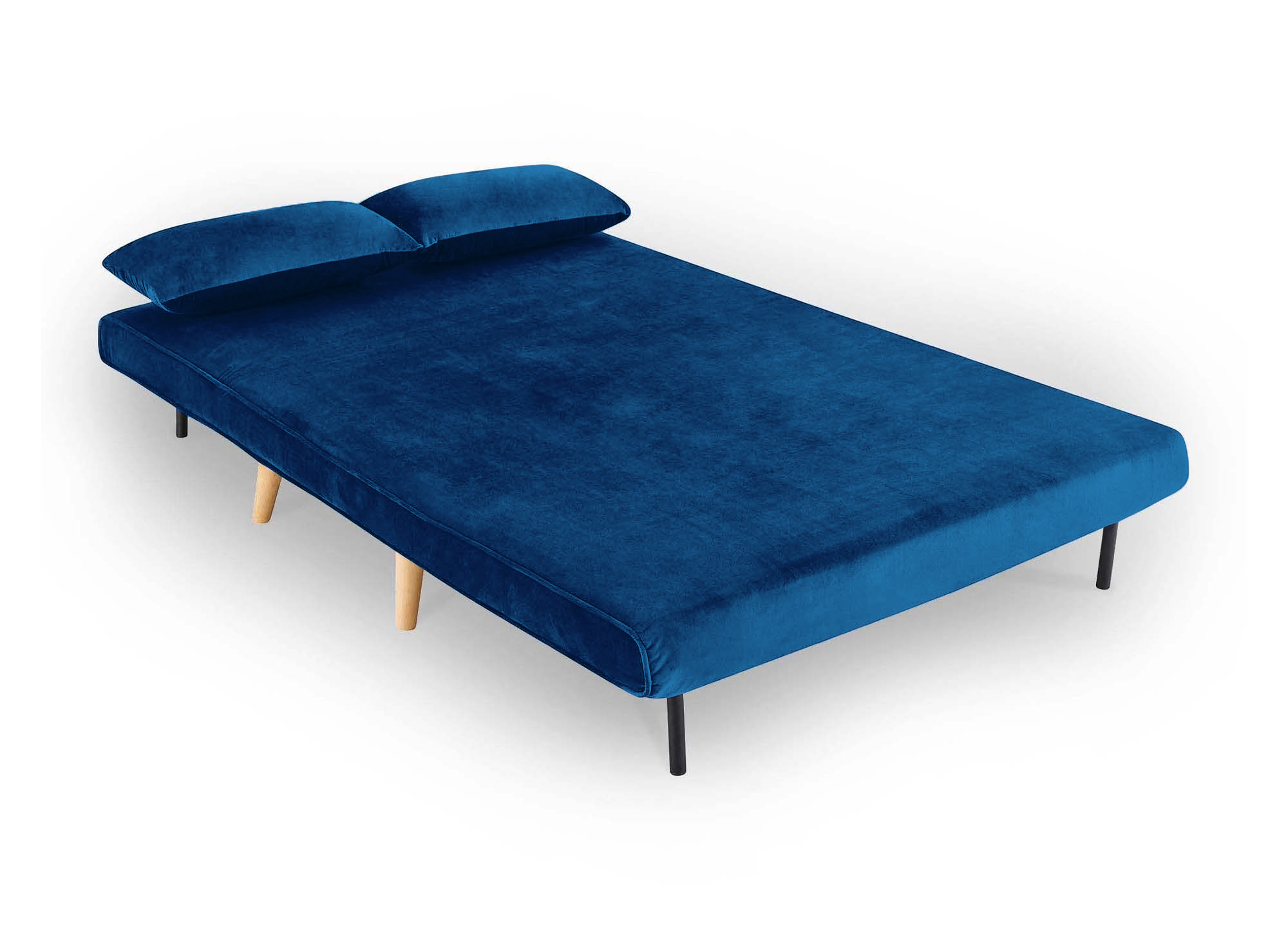 TONKA 2-Sitzer-Sitzbank aus blauem Samt