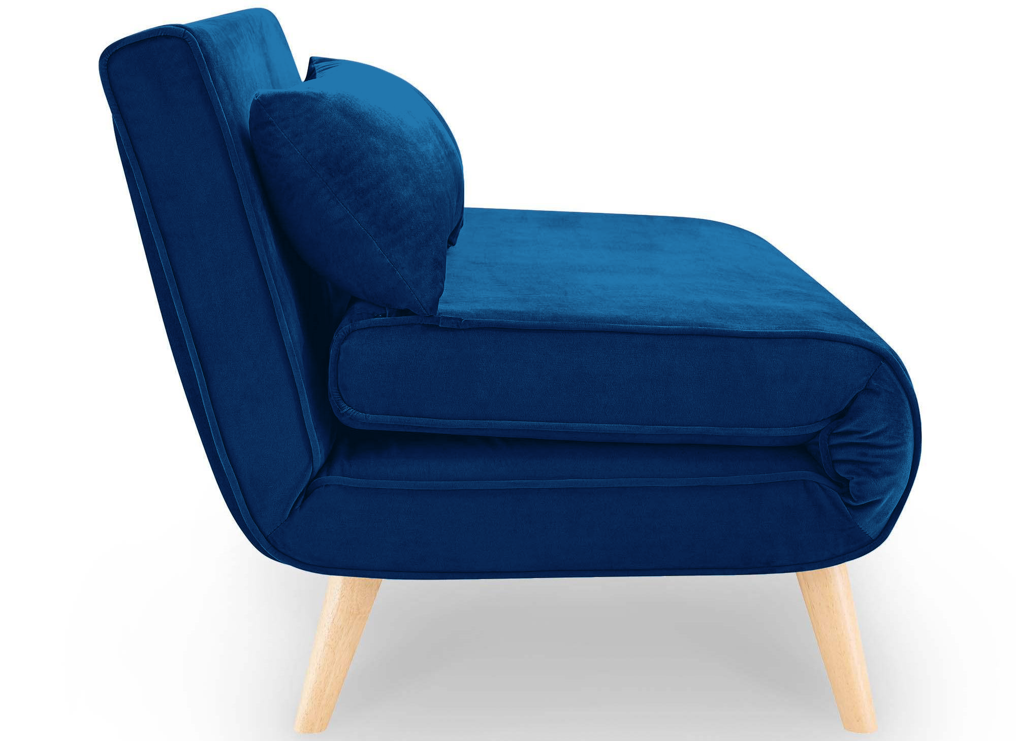 TONKA 2-Sitzer-Sitzbank aus blauem Samt