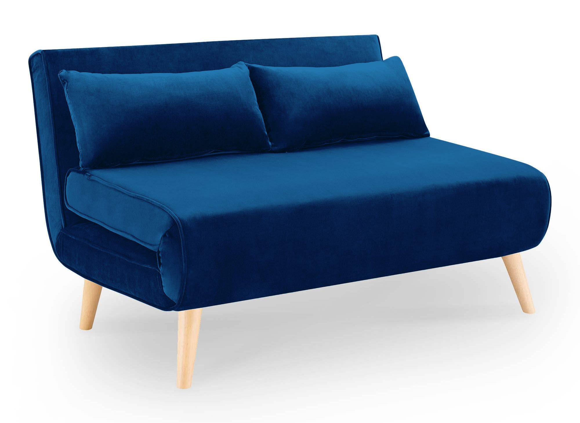 TONKA 2-Sitzer-Sitzbank aus blauem Samt