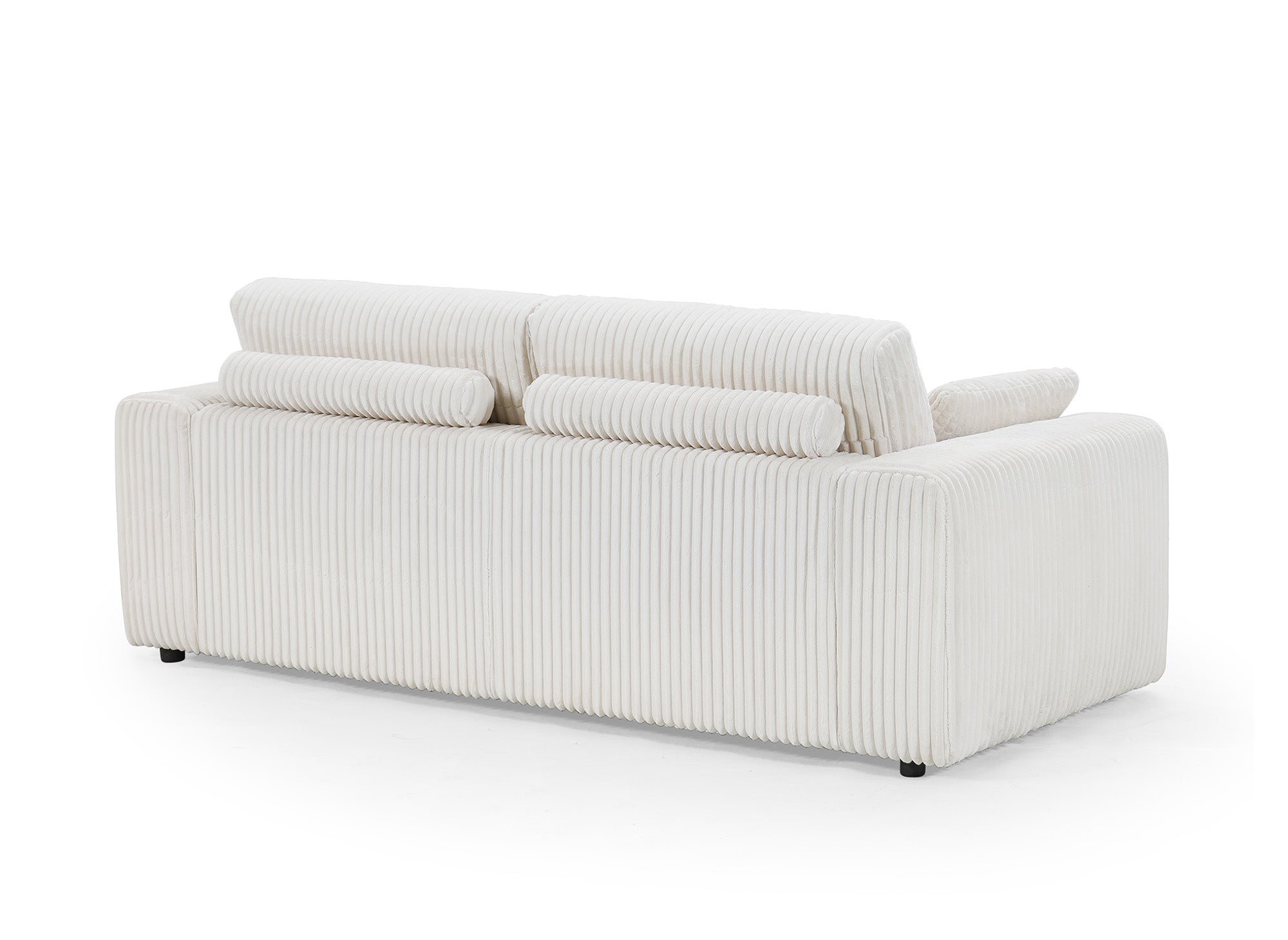 INAM 3-Sitzer-Sofa mit festem Sitz in dickem beigefarbenem Cord