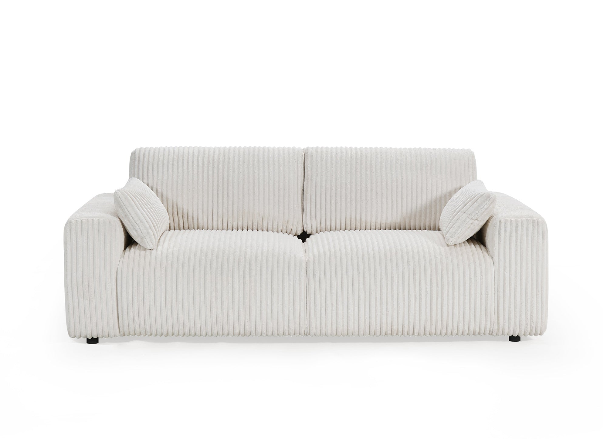 INAM 2-Sitzer-Sofa mit festem Sitz in dickem beigefarbenem Cord