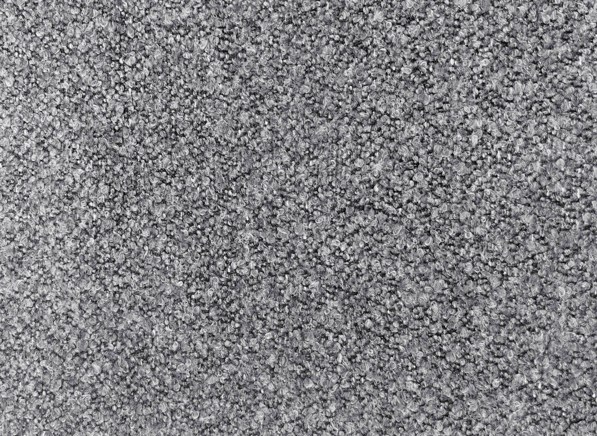 EZRA 3-Sitzer-Sofa mit festem Sitz in grauem Bouclé-Stoff