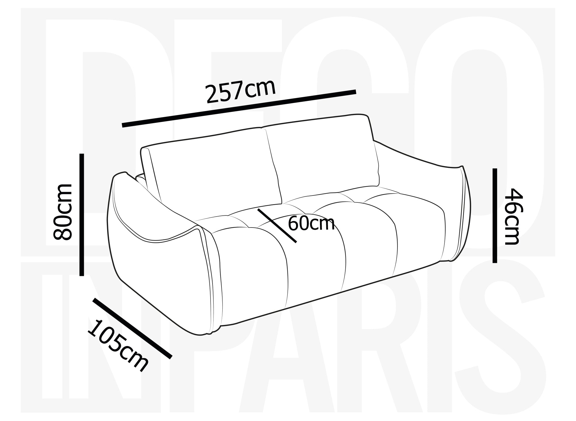EZRA 3-Sitzer-Sofa aus wassergrünem Bouclé-Stoff