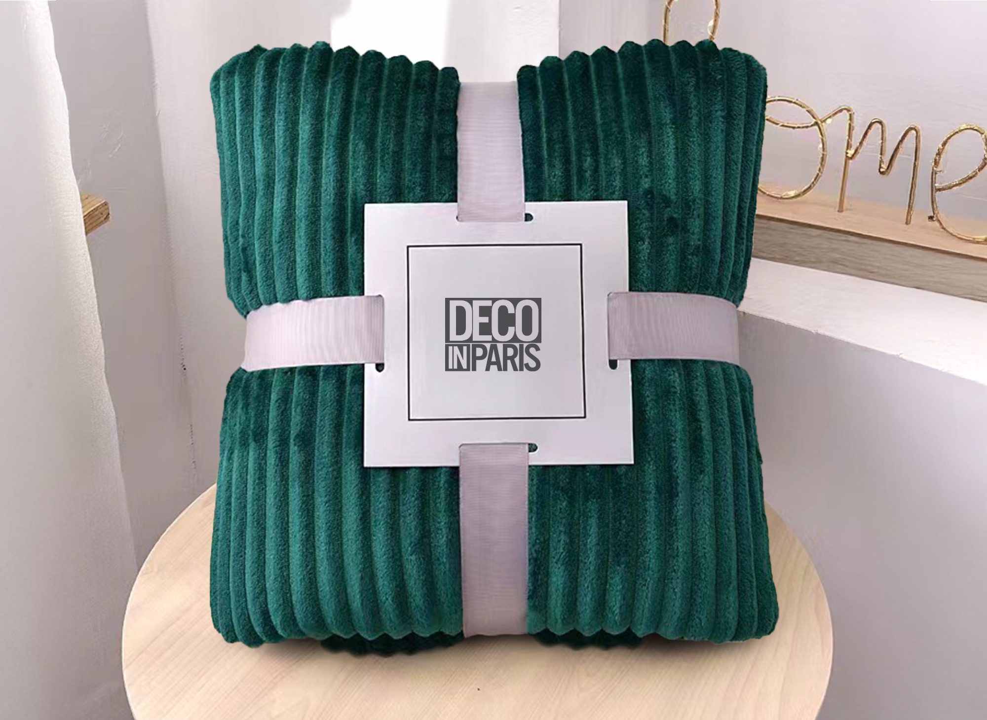 COCO tannengrüne Corddecke 150x200cm